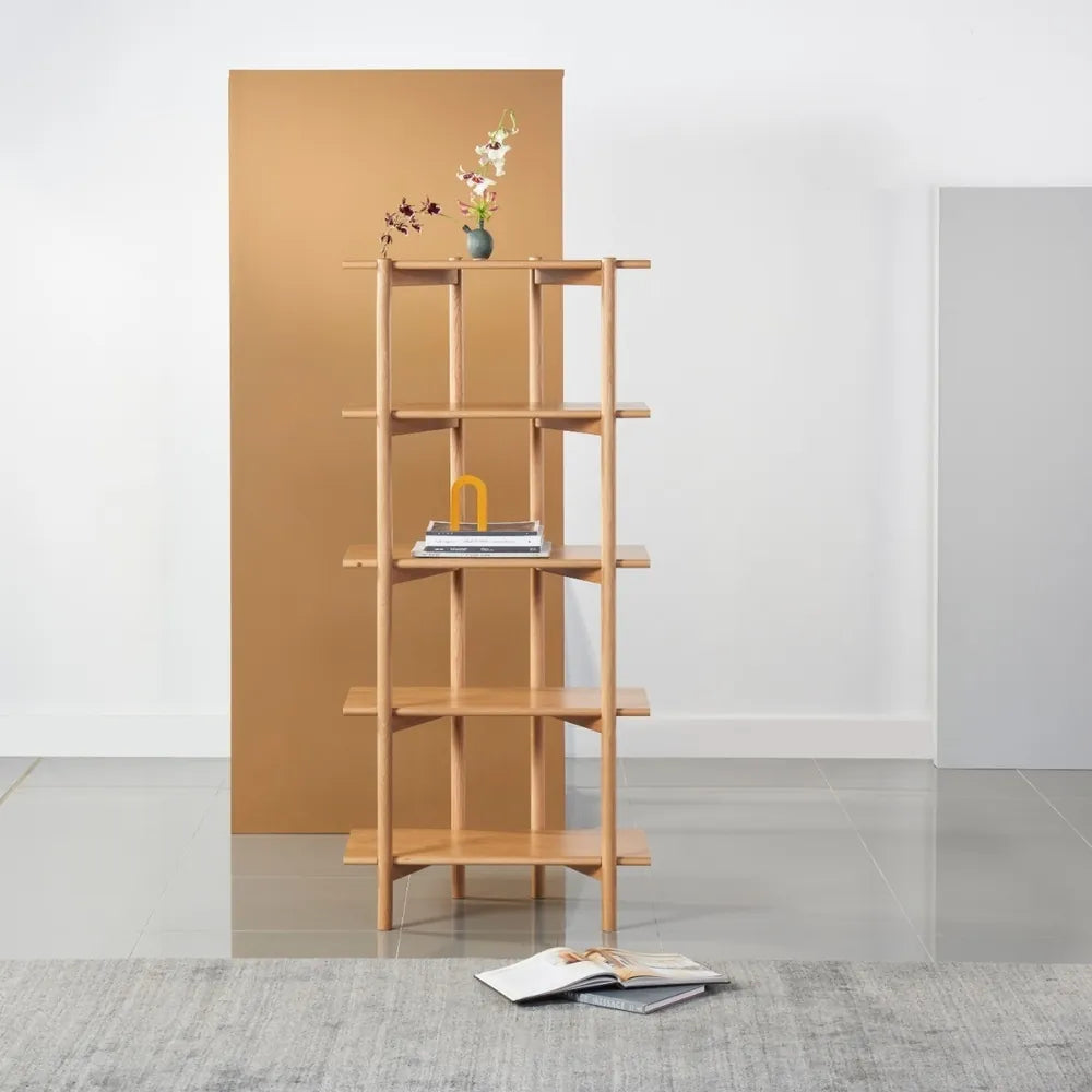 Olivia Modular Shelf Single 28" x 14" x 62" Solid American Oak