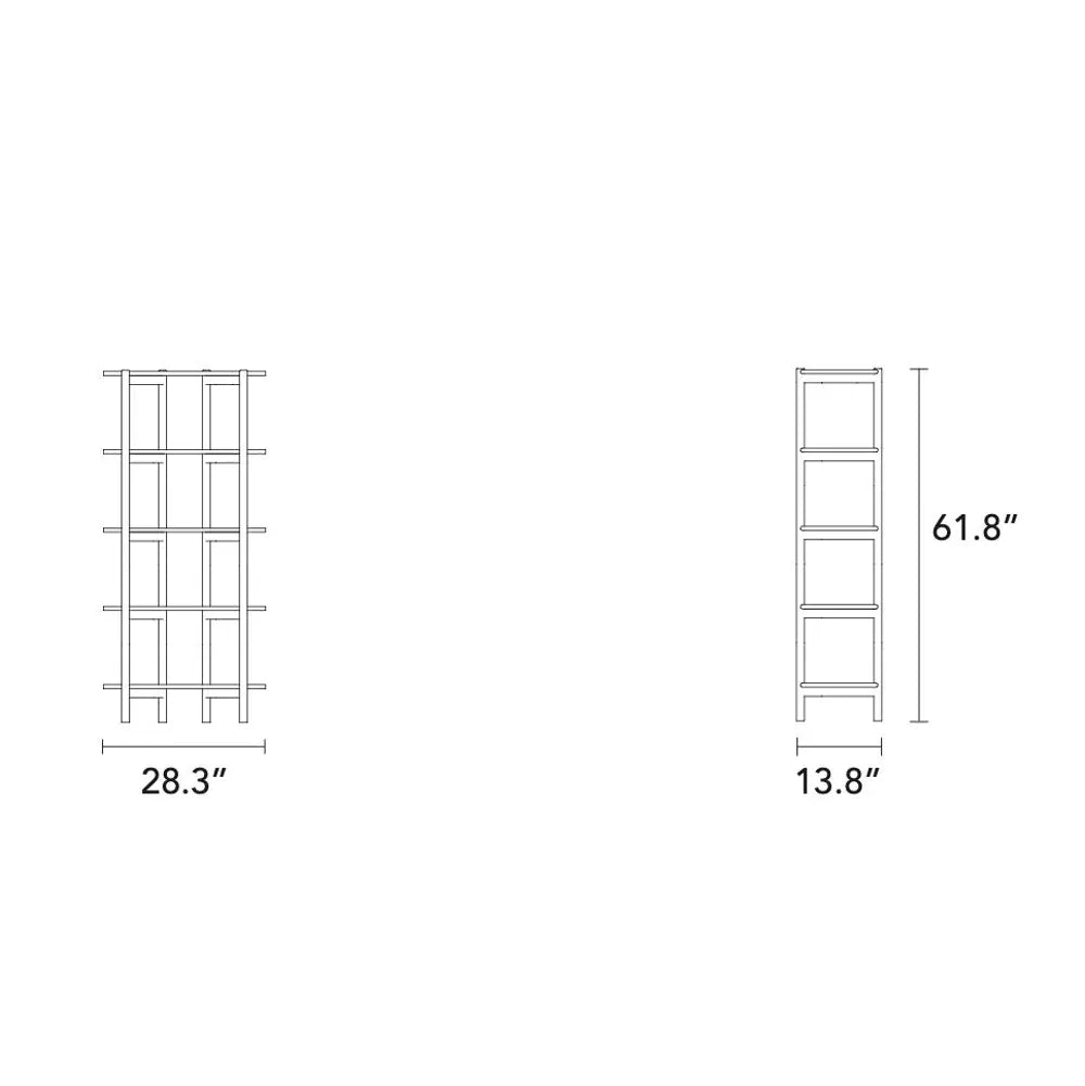 Olivia Modular Shelf Single 28" x 14" x 62" Solid American Oak
