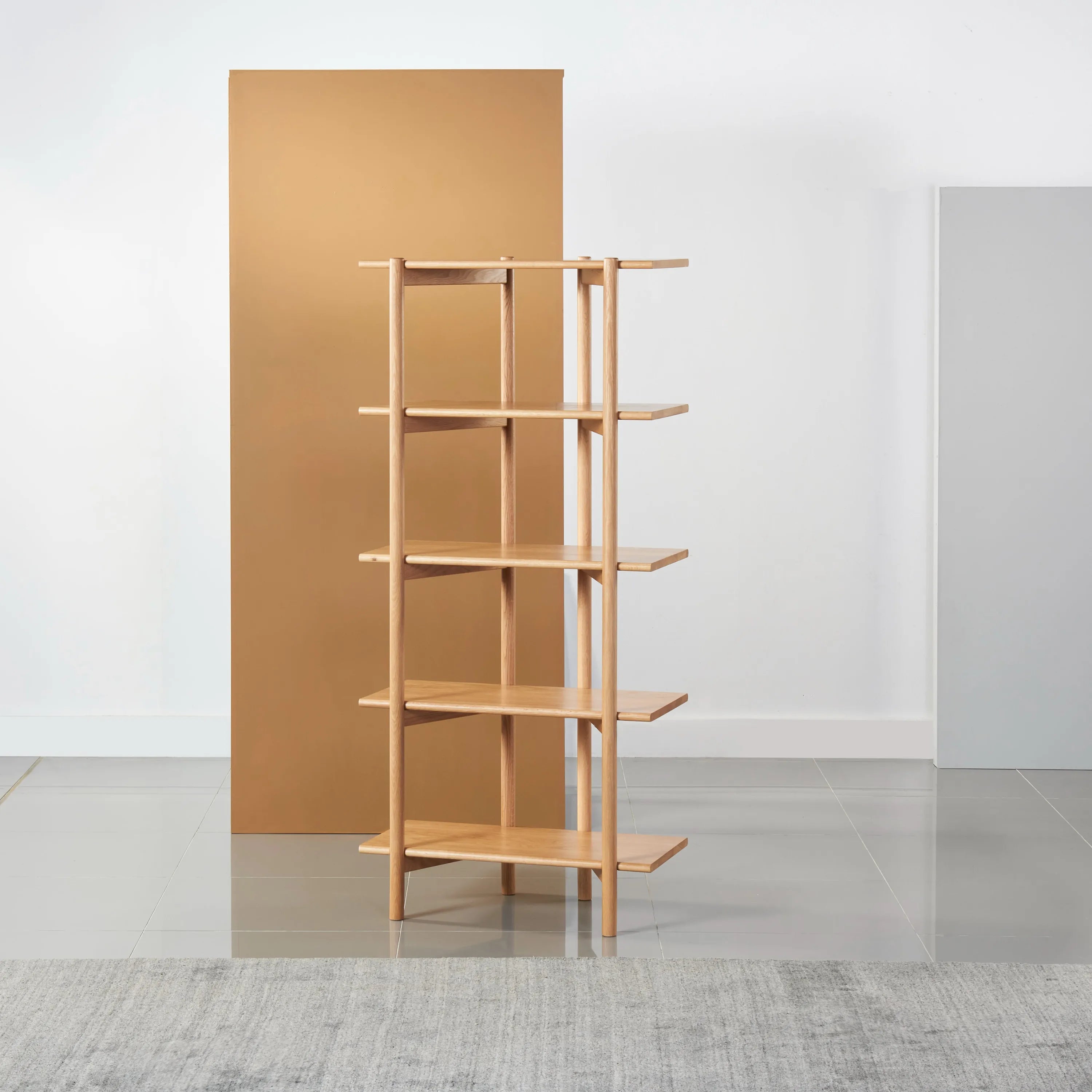 Olivia Modular Shelf Single 28" x 14" x 62" Solid American Oak