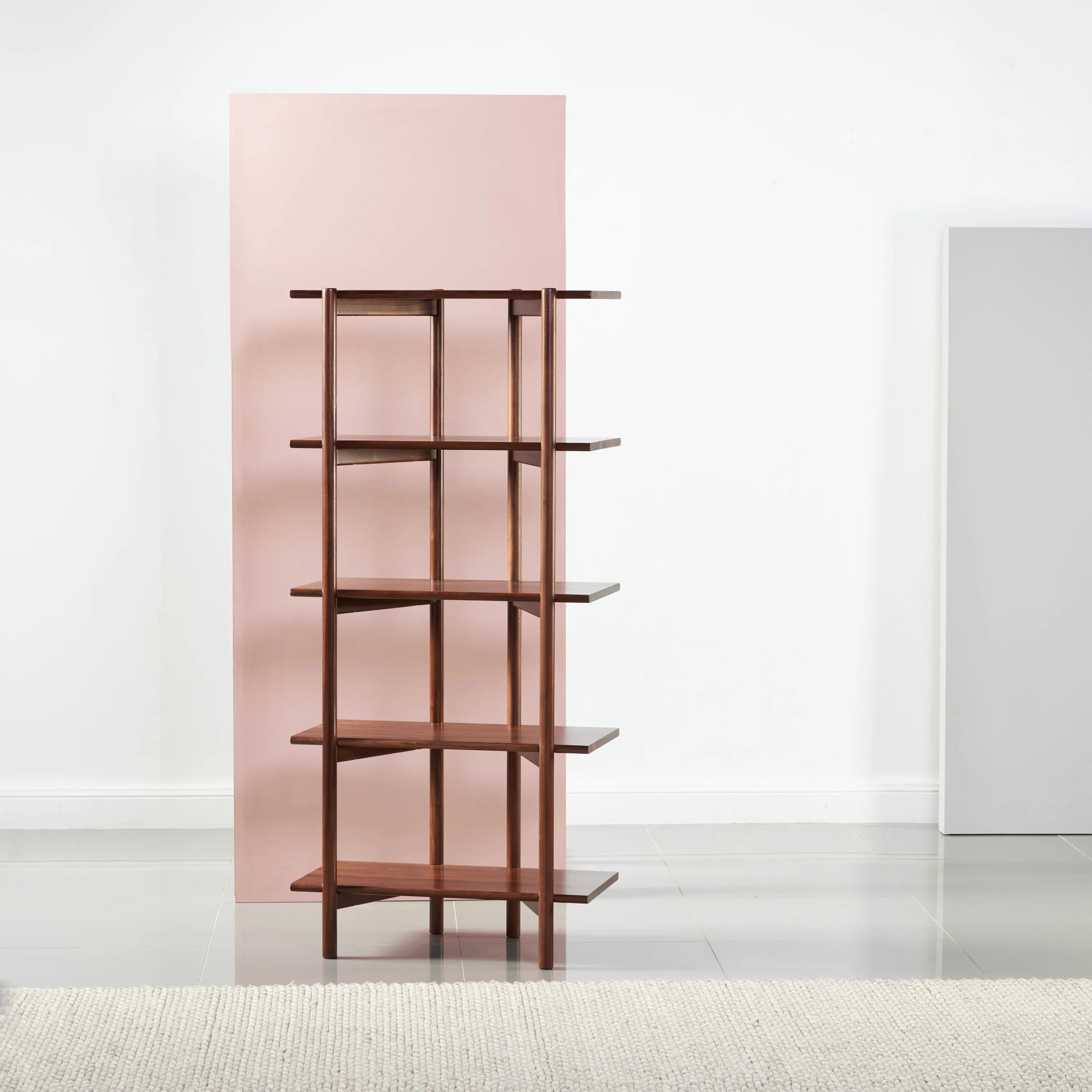 Olivia Modular Shelf Single 28" x 14" x 62" Solid American Walnut