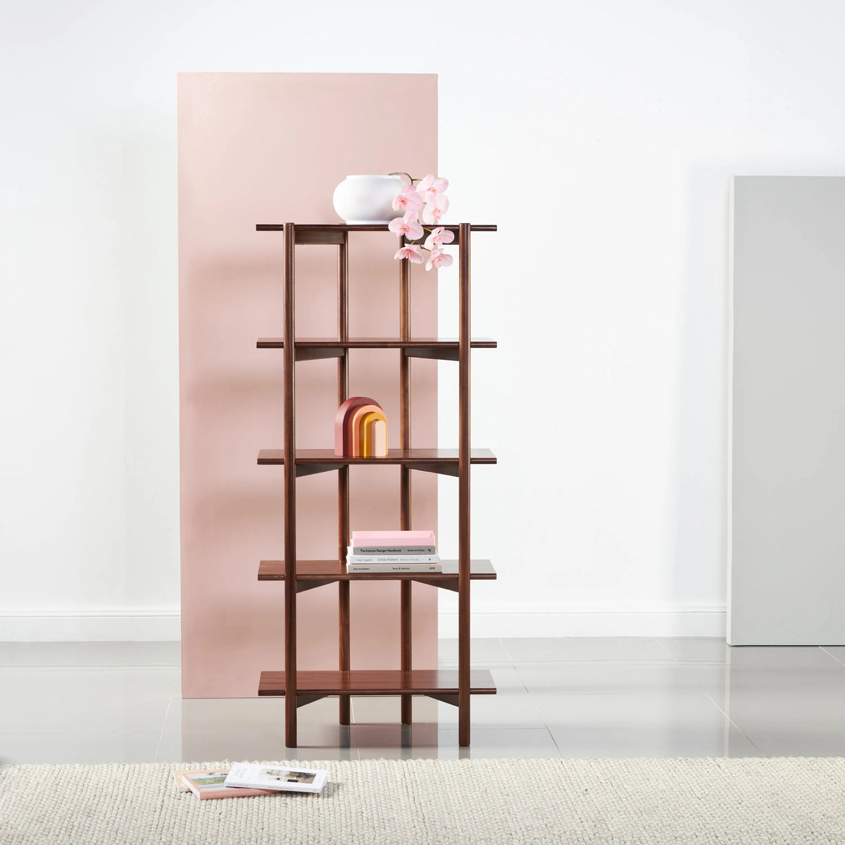 Olivia Modular Shelf Single 28" x 14" x 62" Solid American Walnut
