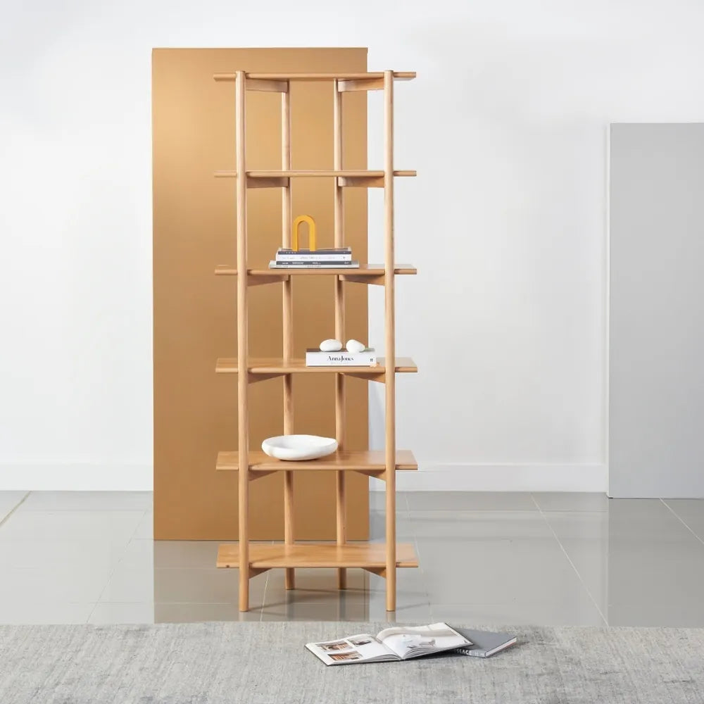 Olivia Modular Shelf Single 28" x 14" x 76" Solid American Oak