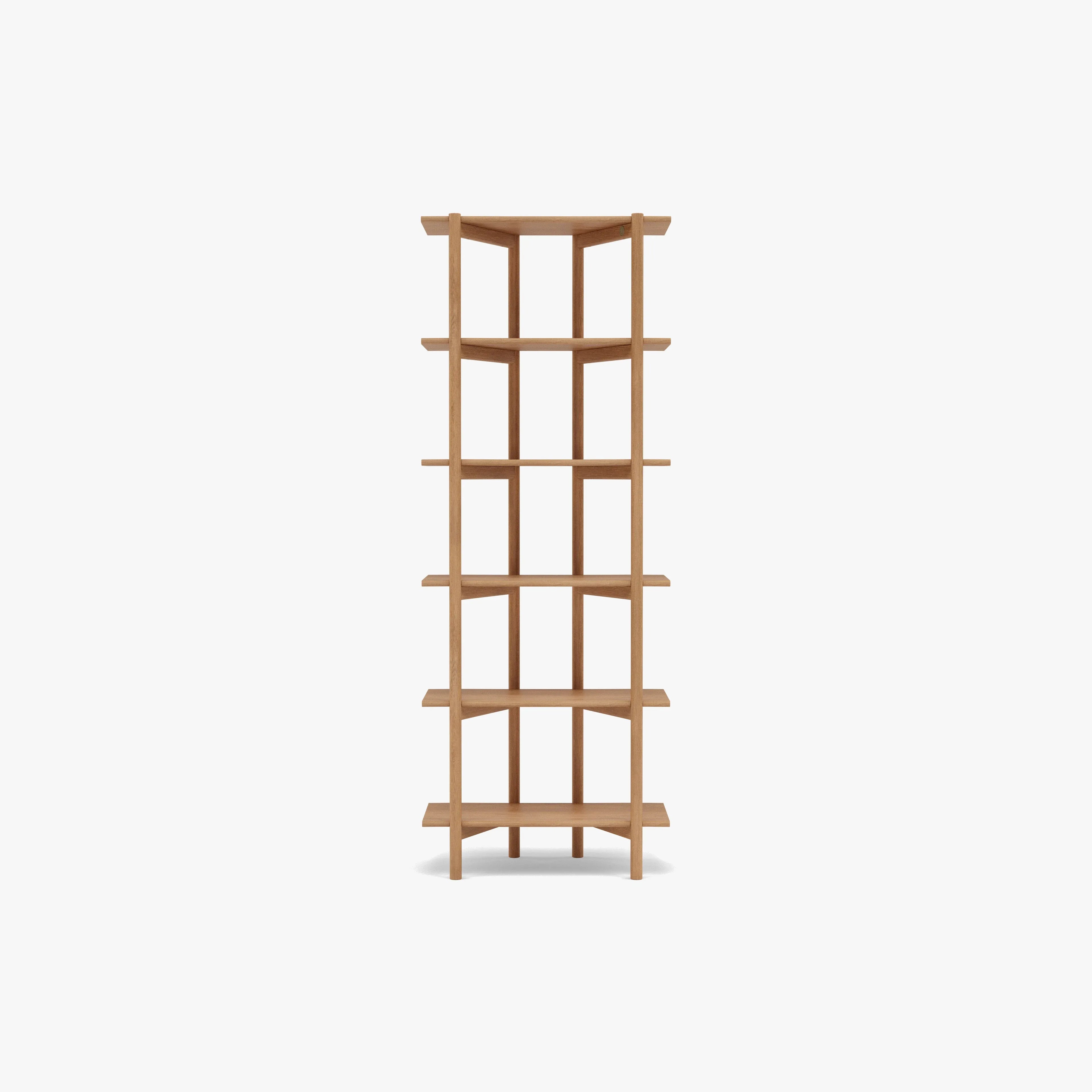 Olivia Modular Shelf Single 28" x 14" x 76" Solid American Oak