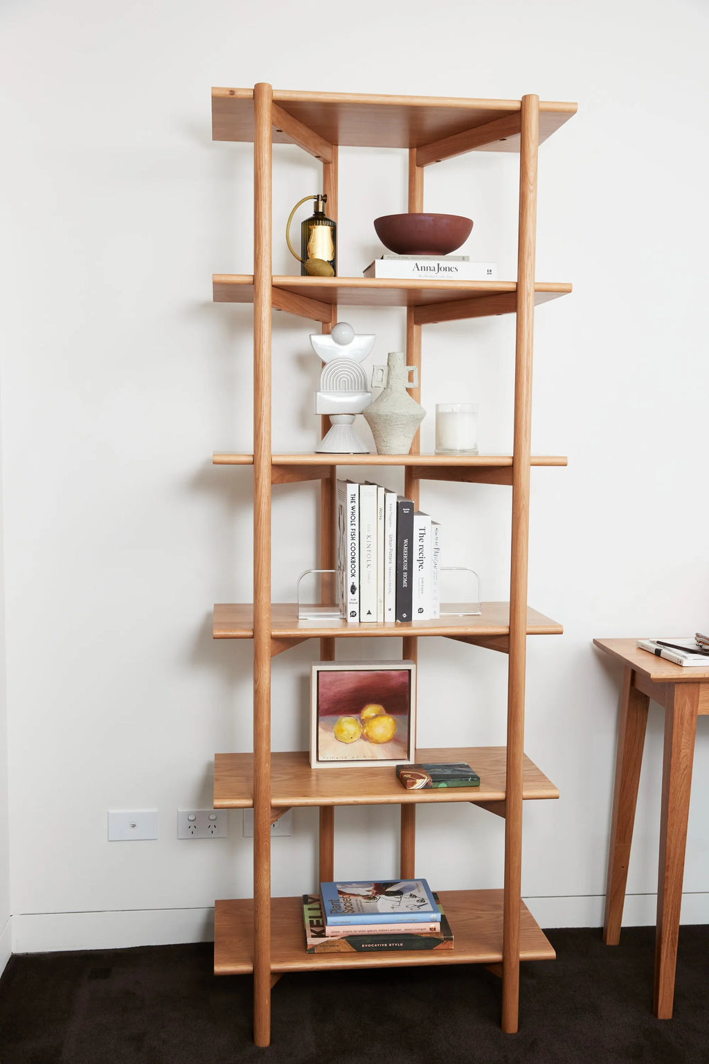 Olivia Modular Shelf Single 28" x 14" x 76" Solid American Oak