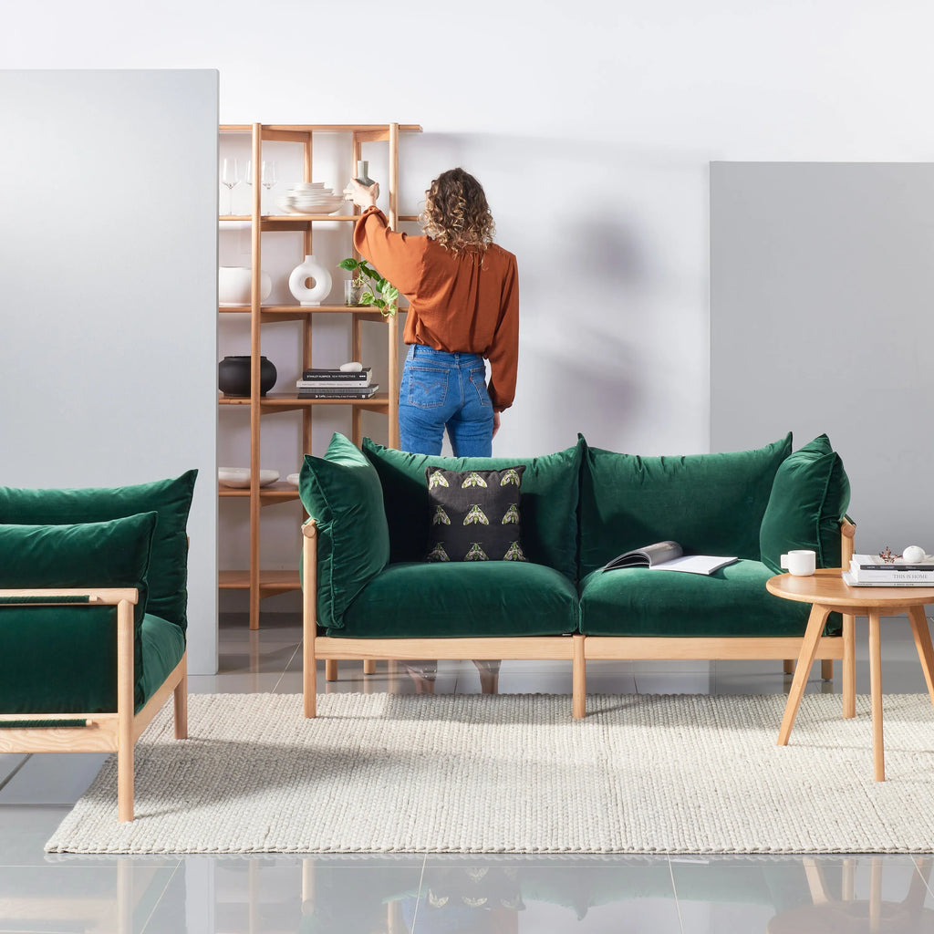 Olivia Modular Shelf Single 28" x 14" x 76" Solid American Oak