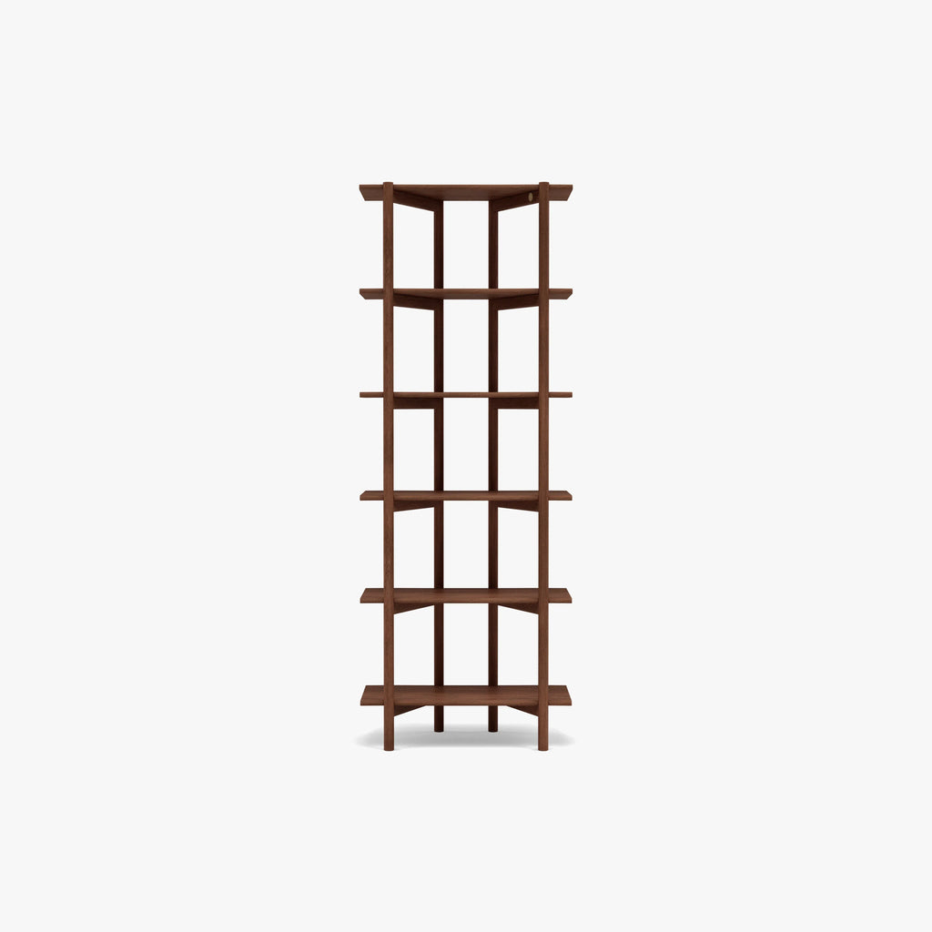 Olivia Modular Shelf Single 28" x 14" x 76" Solid American Walnut