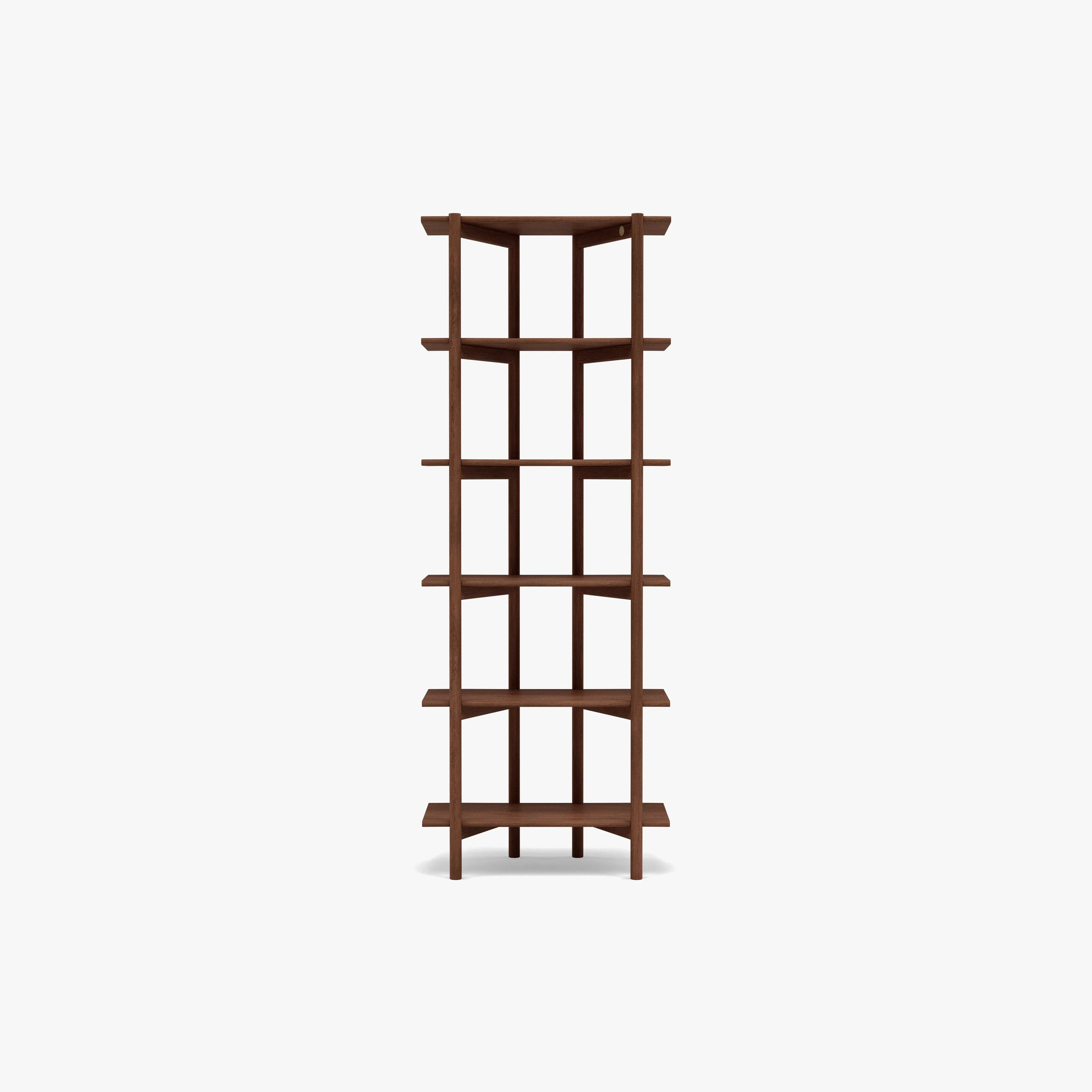 Olivia Modular Shelf Single 28" x 14" x 76" Solid American Walnut