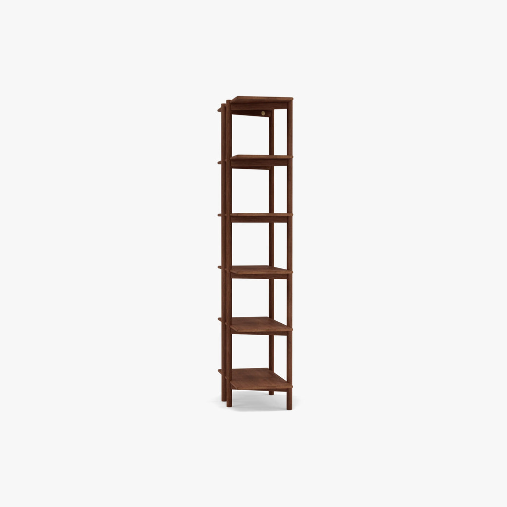 Olivia Modular Shelf Single 28" x 14" x 76" Solid American Walnut