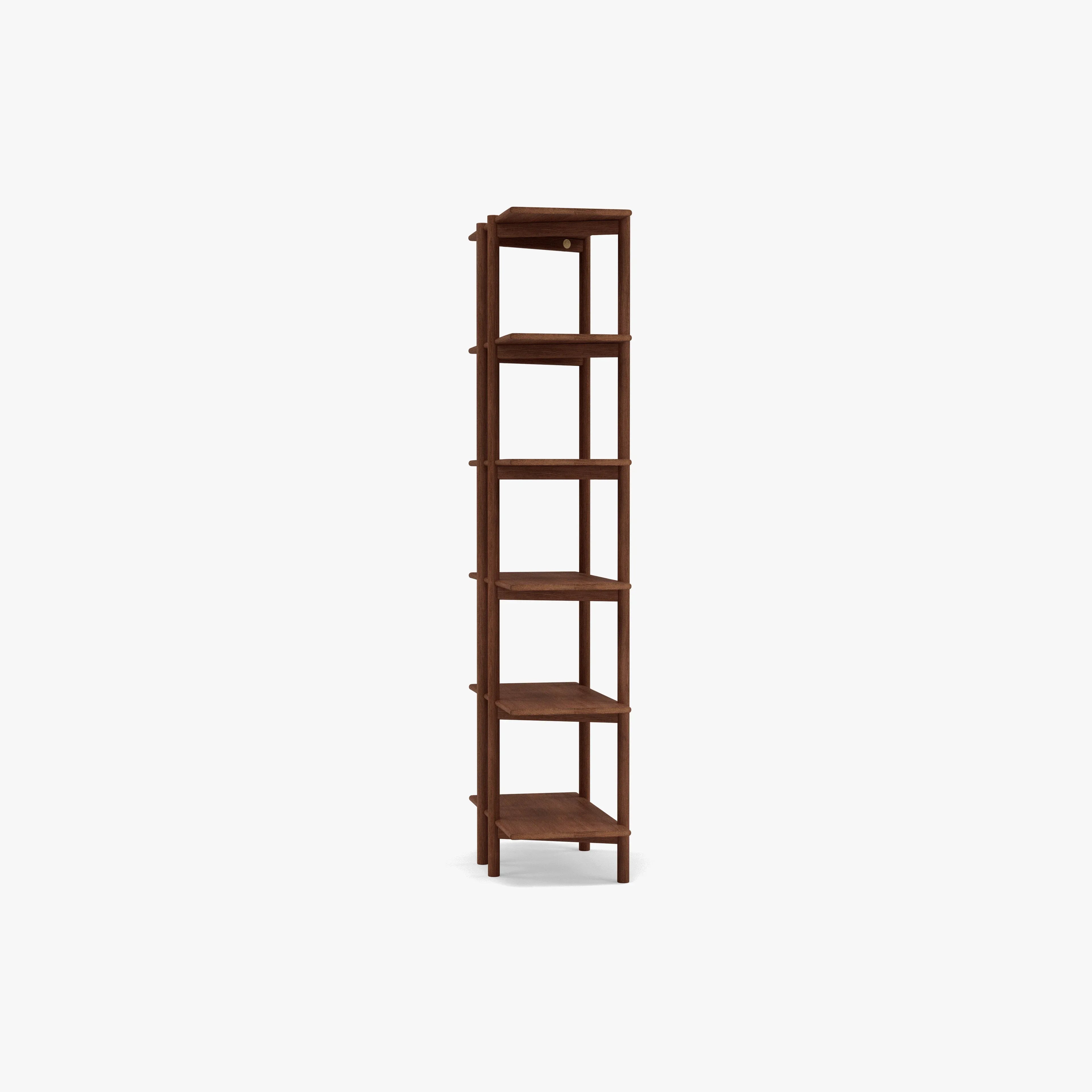 Olivia Modular Shelf Single 28" x 14" x 76" Solid American Walnut