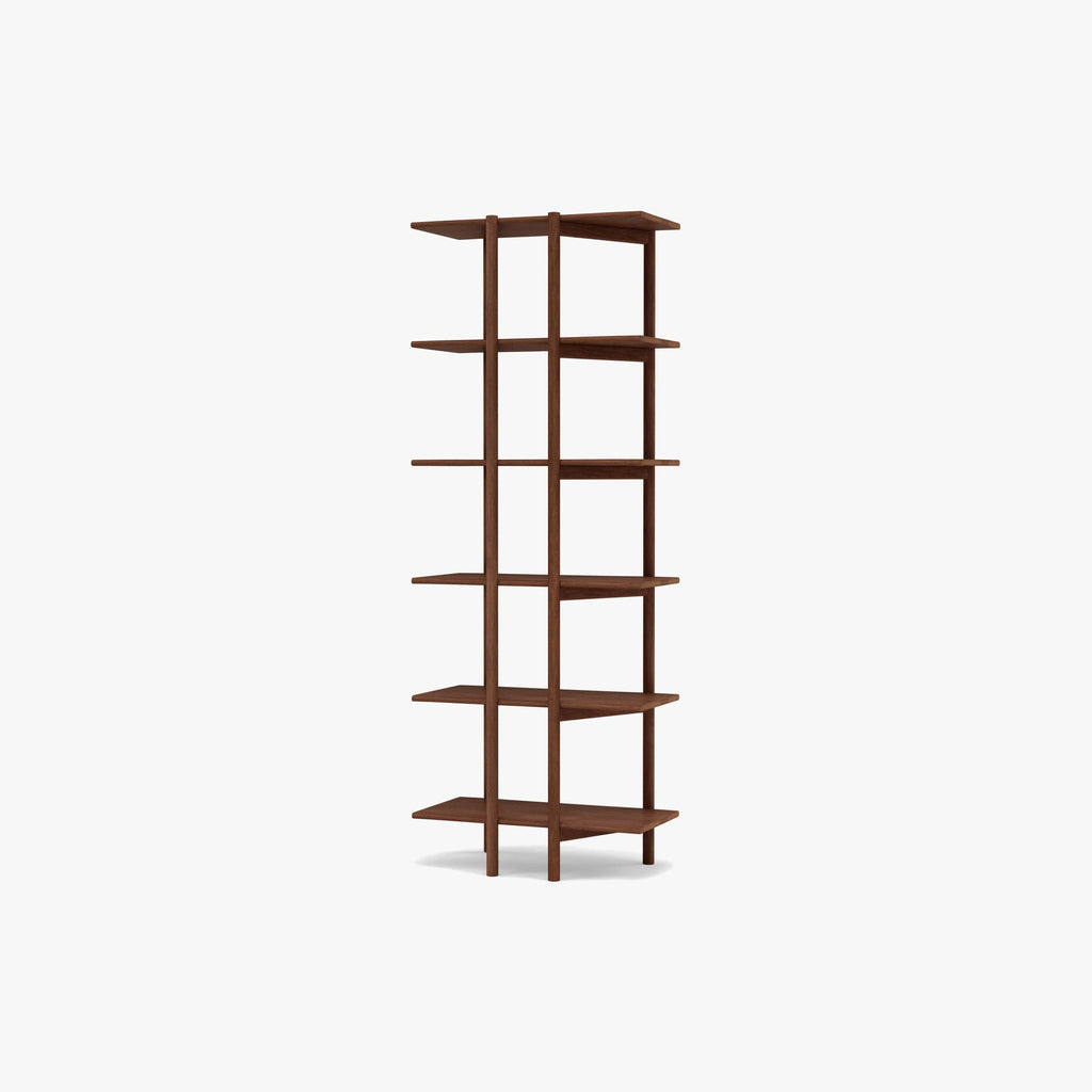 Olivia Modular Shelf Single 28" x 14" x 76" Solid American Walnut
