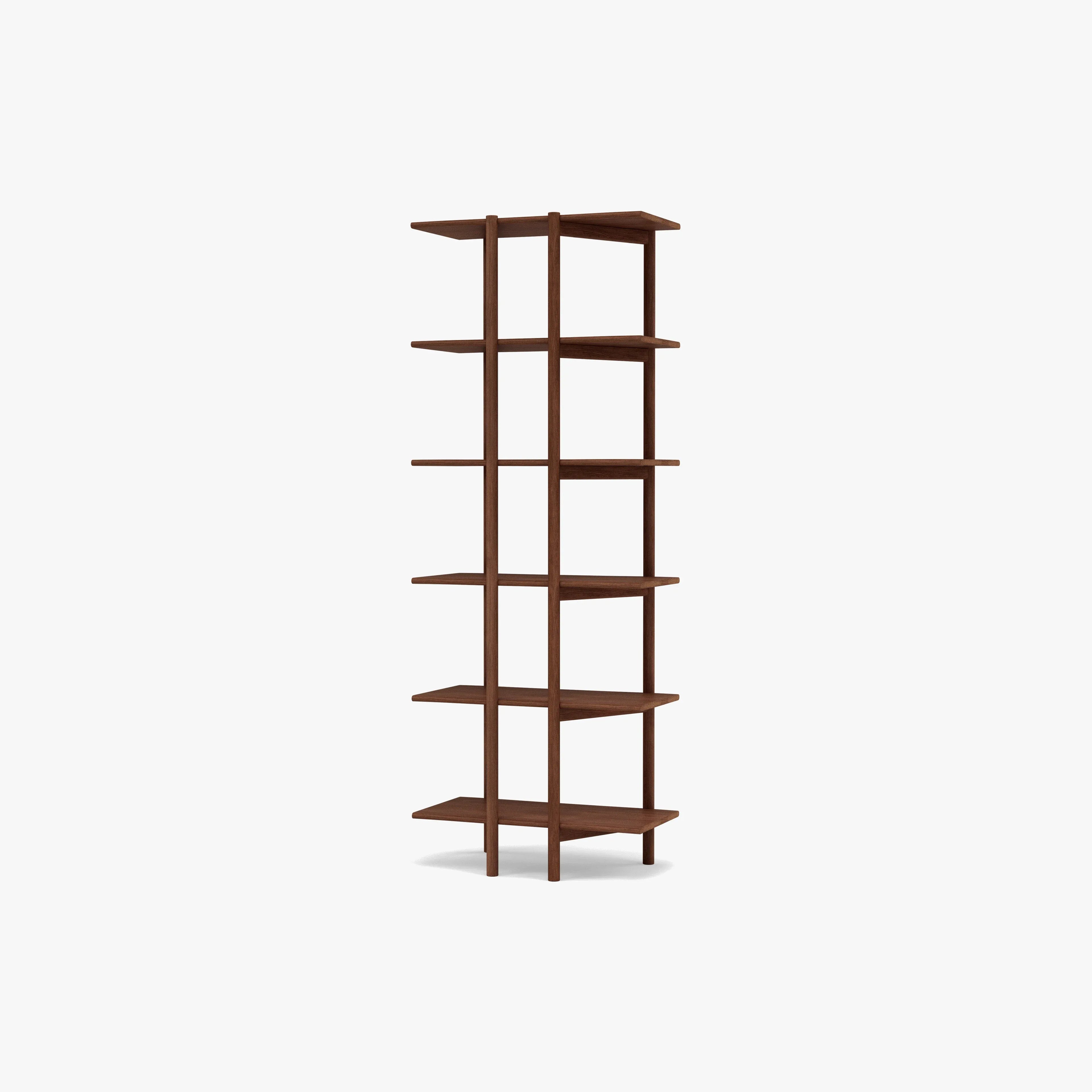 Olivia Modular Shelf Single 28" x 14" x 76" Solid American Walnut
