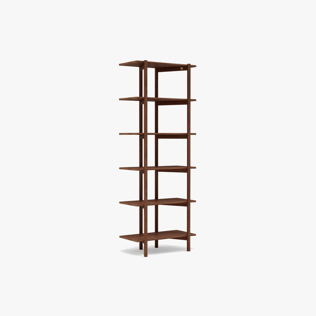 Olivia Modular Shelf Single 28" x 14" x 76" Solid American Walnut