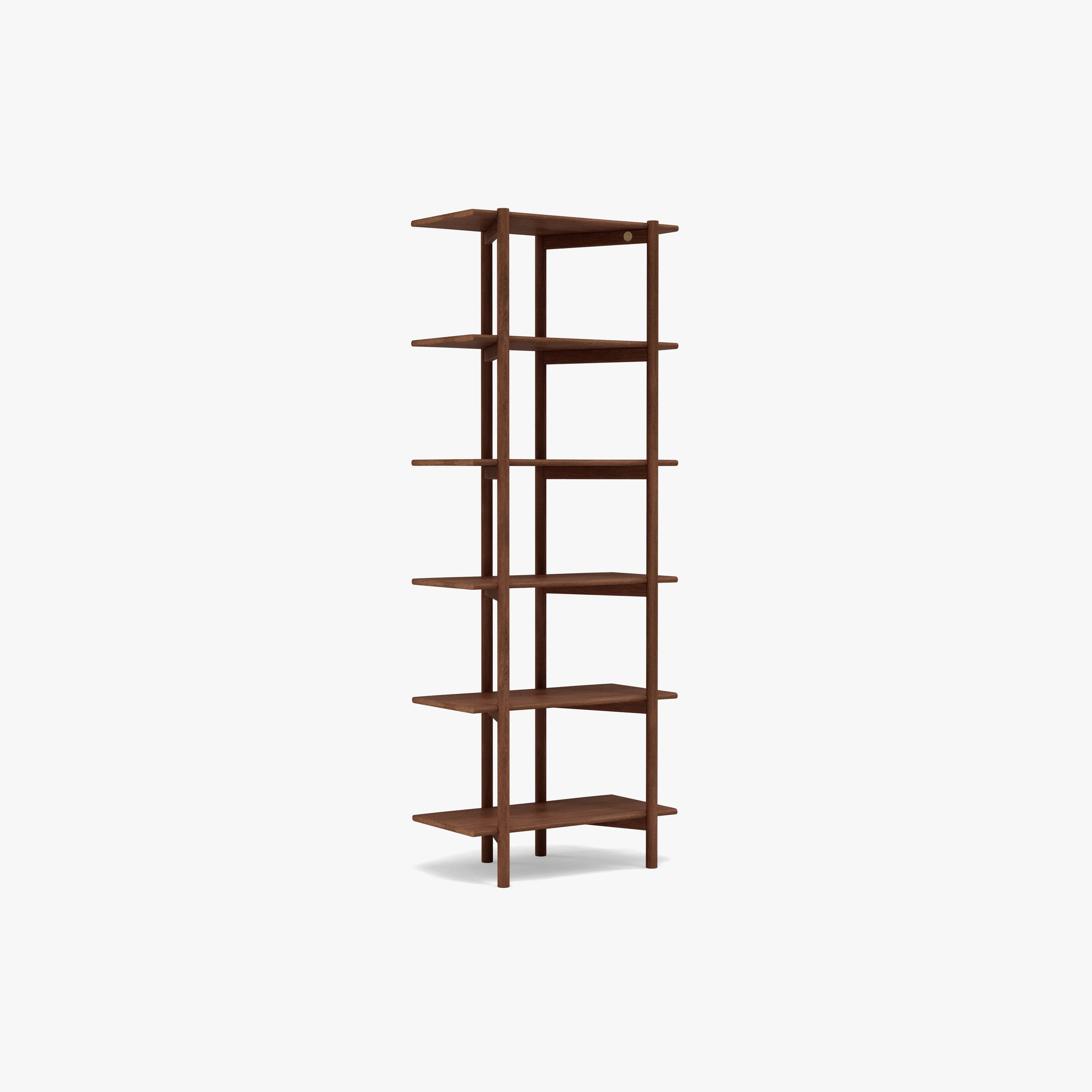Olivia Modular Shelf Single 28" x 14" x 76" Solid American Walnut