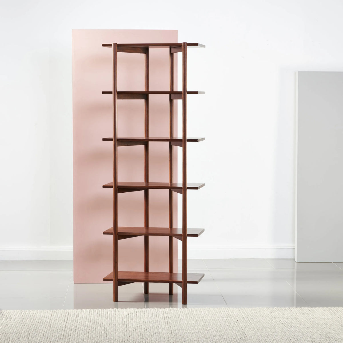 Olivia Modular Shelf Single 28" x 14" x 76" Solid American Walnut