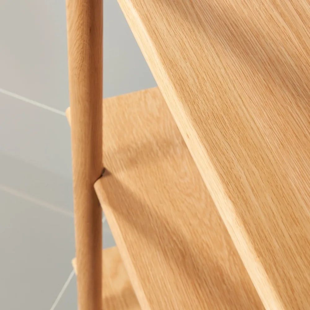 Olivia Modular Shelf Stepped Triple 85" x 14" x 48" Solid American Oak