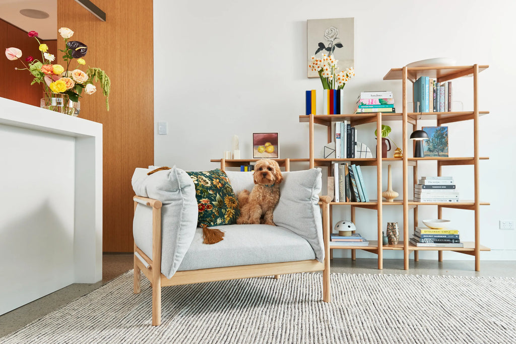 Olivia Modular Shelf Stepped Triple 85" x 14" x 62" Solid American Oak