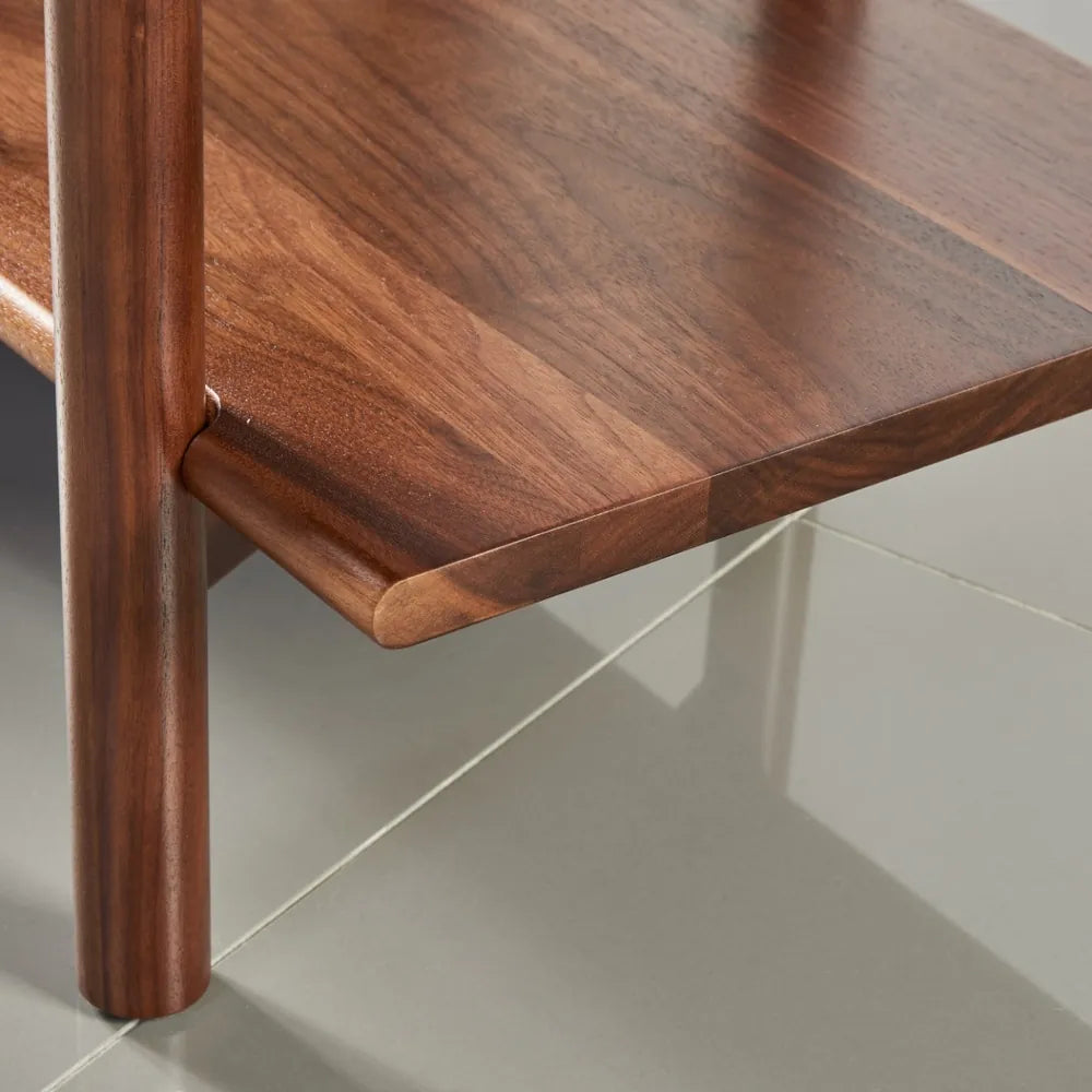 Olivia Modular Shelf Stepped Triple 85" x 14" x 76" Solid American Walnut