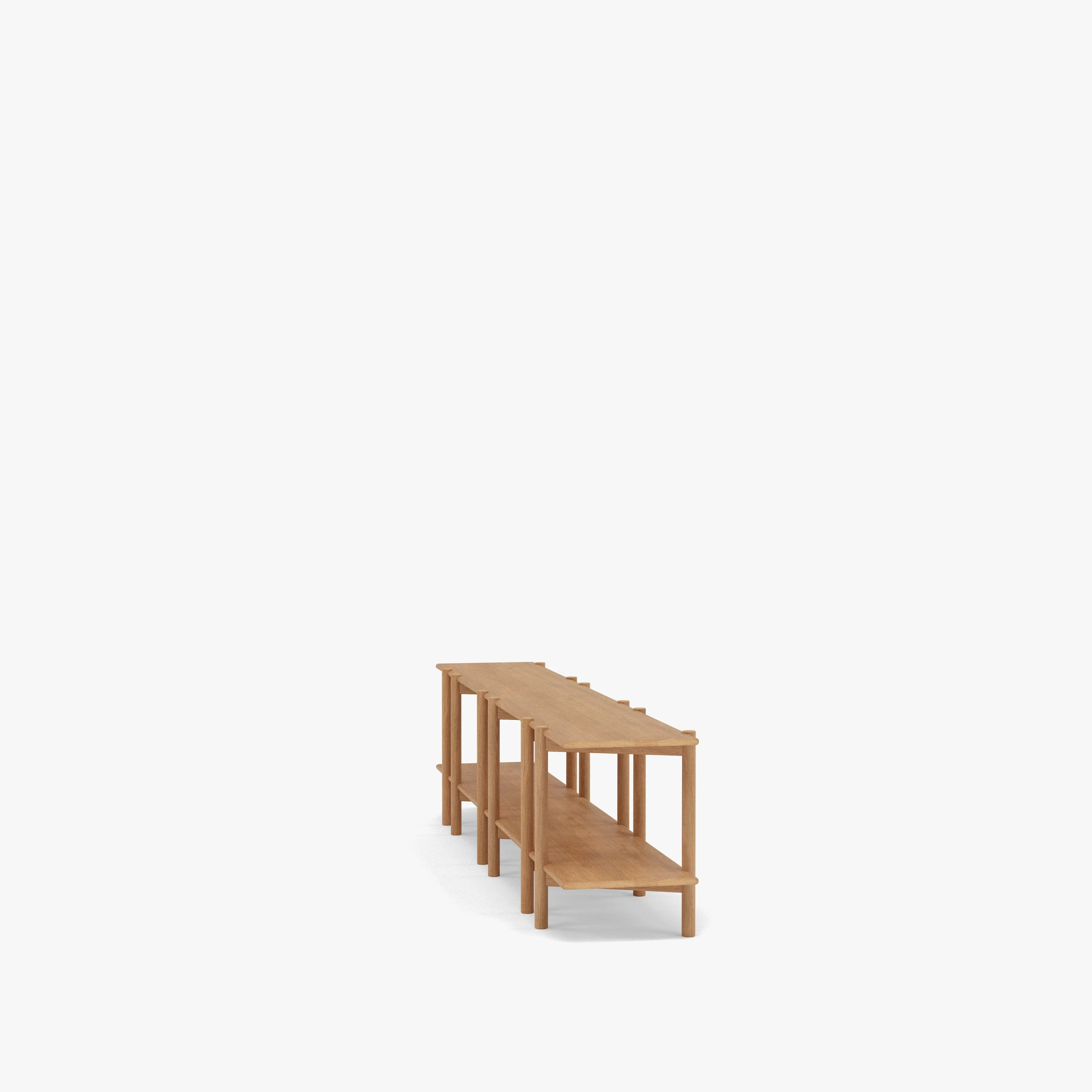 Olivia Modular Shelf Triple 85" x 14" x 21" Solid American Oak