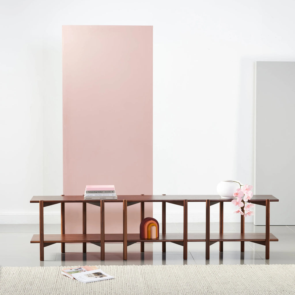 Olivia Modular Shelf Triple 85" x 14" x 21" Solid American Walnut