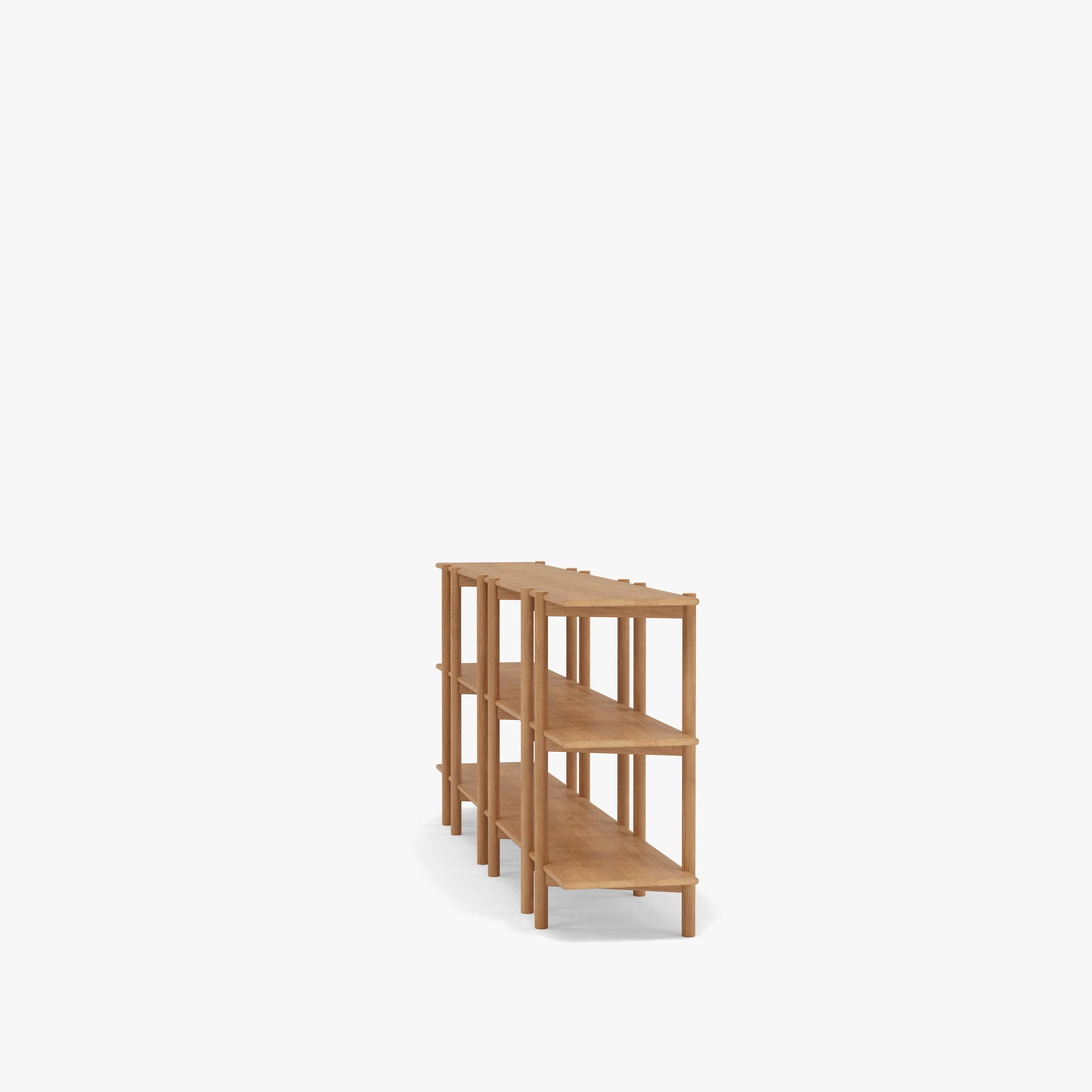 Olivia Modular Shelf Triple 85" x 14" x 34" Solid American Oak