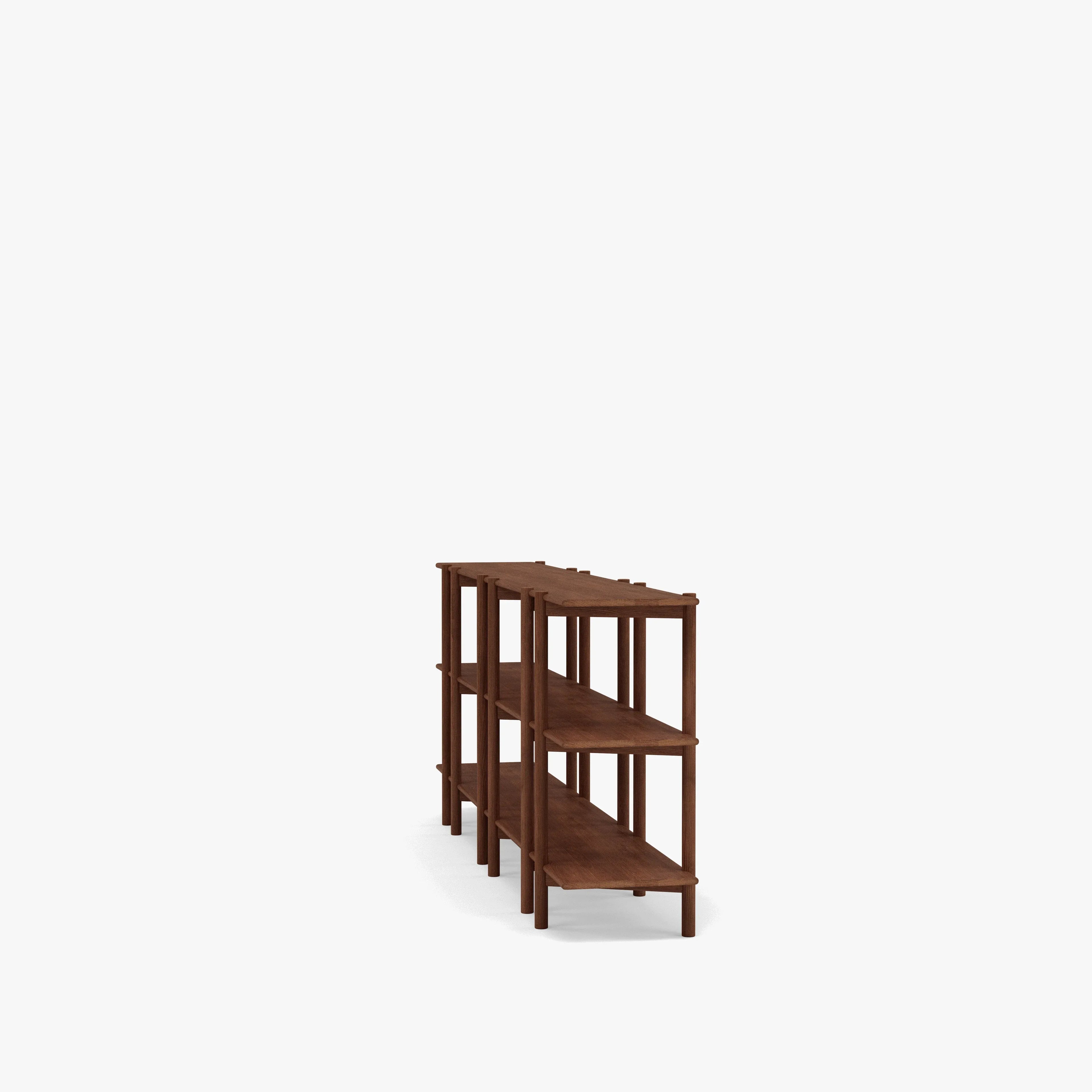Olivia Modular Shelf Triple 85" x 14" x 34" Solid American Walnut