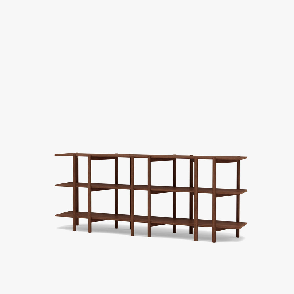 Olivia Modular Shelf Triple 85" x 14" x 34" Solid American Walnut