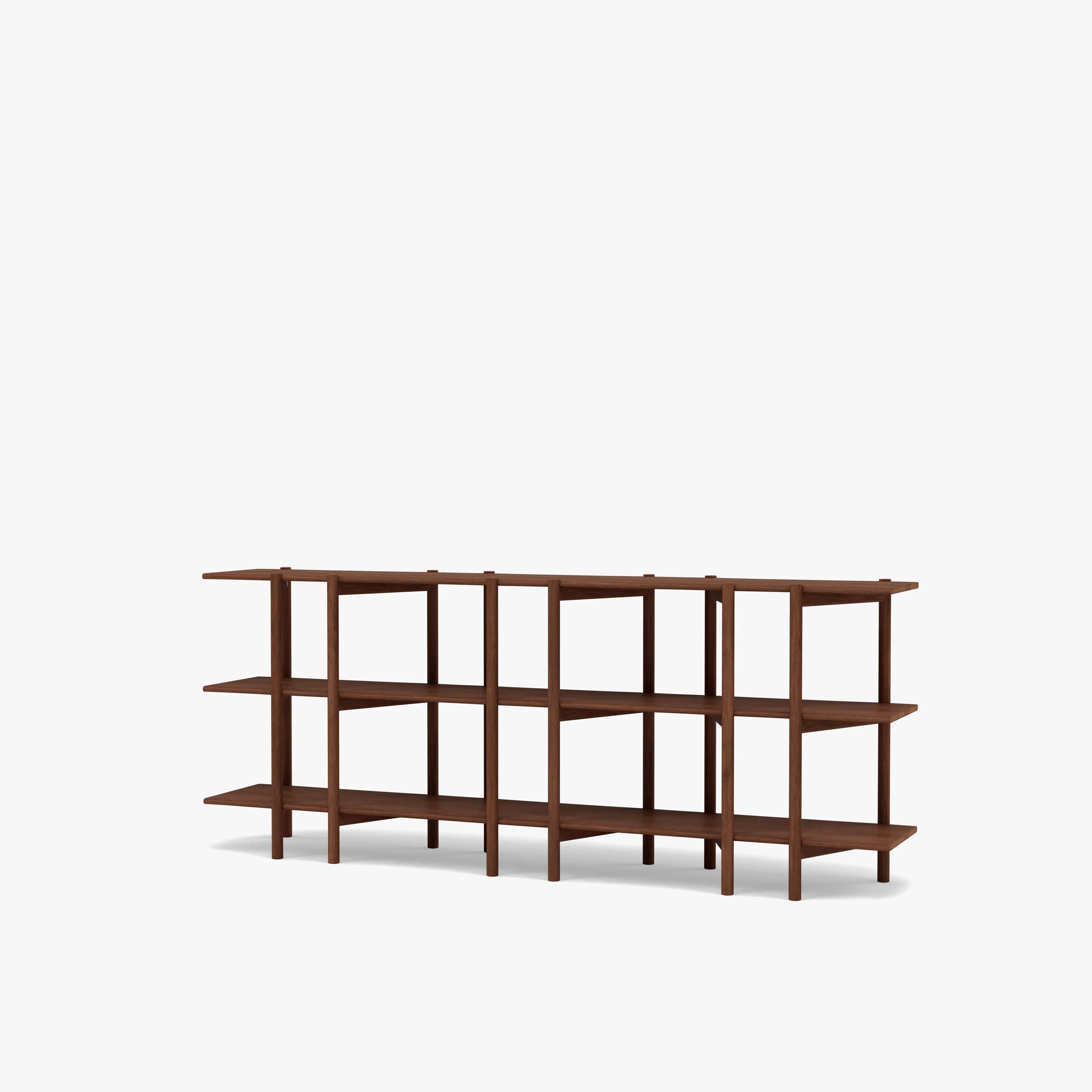 Olivia Modular Shelf Triple 85" x 14" x 34" Solid American Walnut