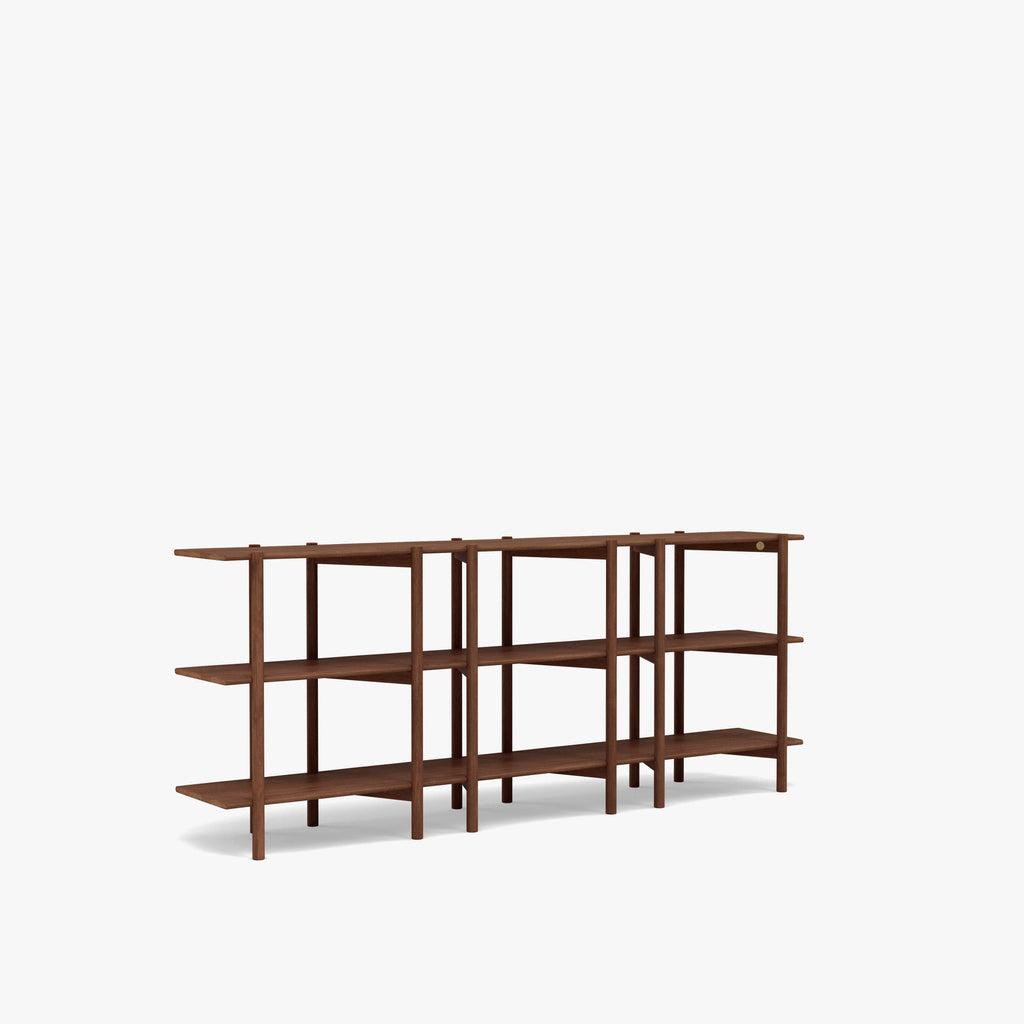 Olivia Modular Shelf Triple 85" x 14" x 34" Solid American Walnut