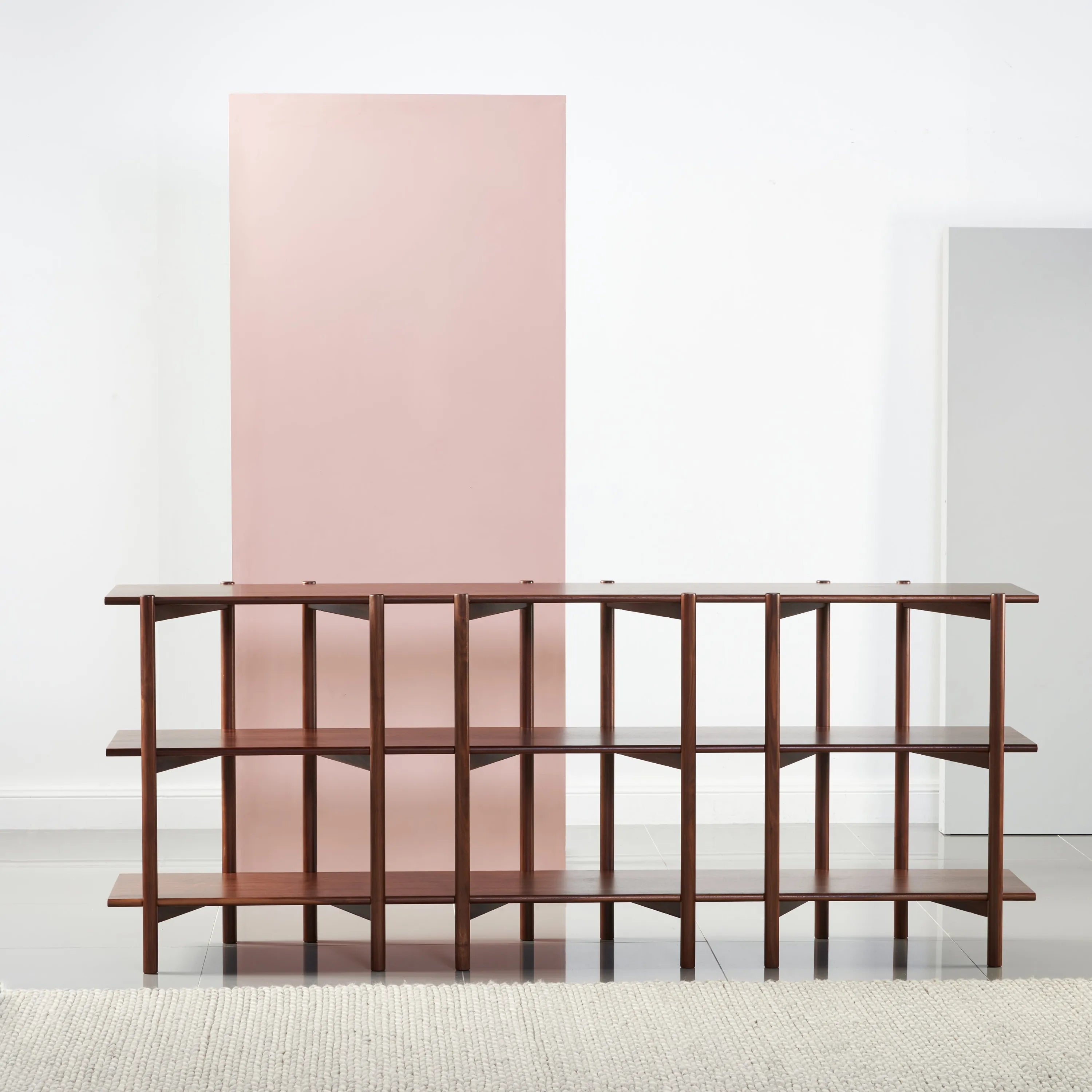 Olivia Modular Shelf Triple 85" x 14" x 34" Solid American Walnut