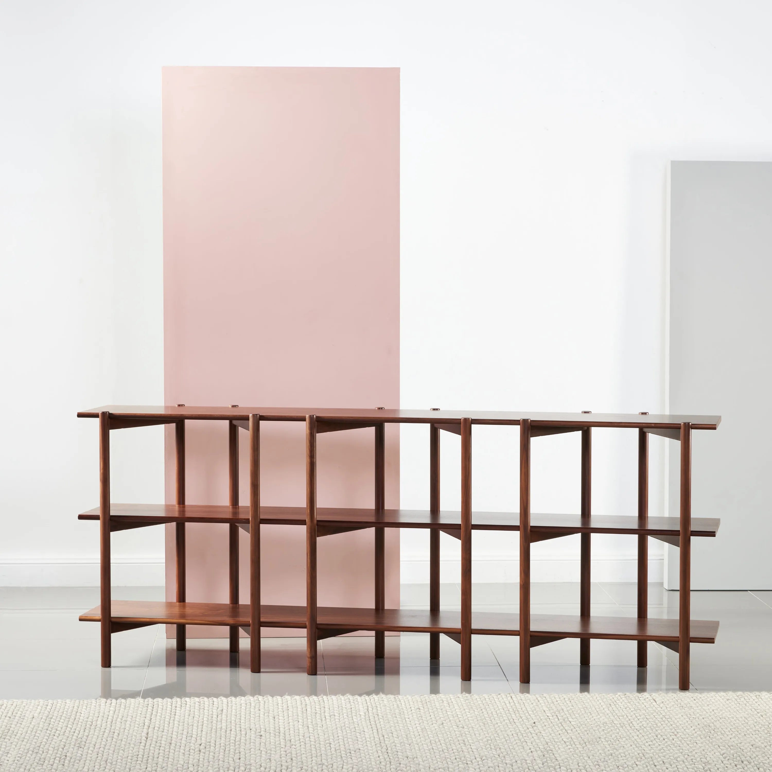 Olivia Modular Shelf Triple 85" x 14" x 34" Solid American Walnut