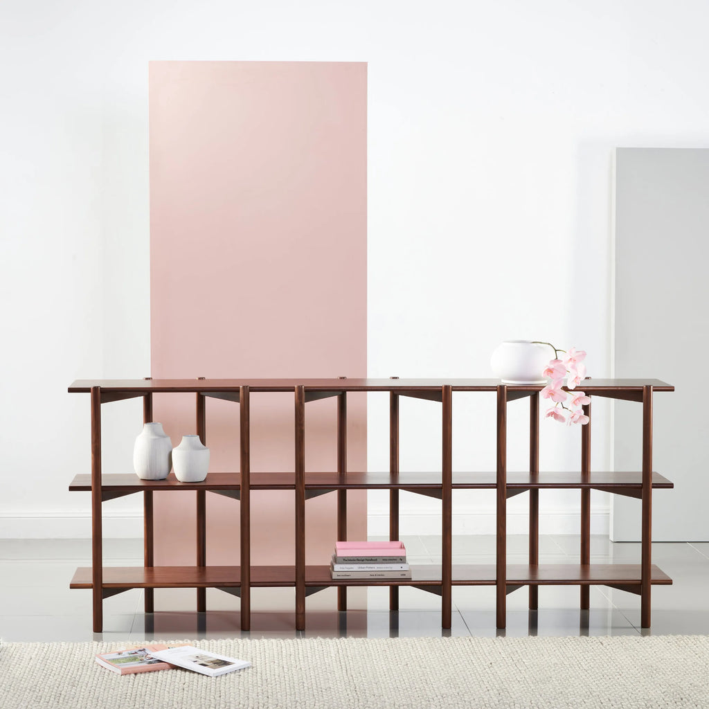 Olivia Modular Shelf Triple 85" x 14" x 34" Solid American Walnut