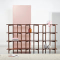 Olivia Modular Shelf Triple 85" x 14" x 48" Solid American Walnut