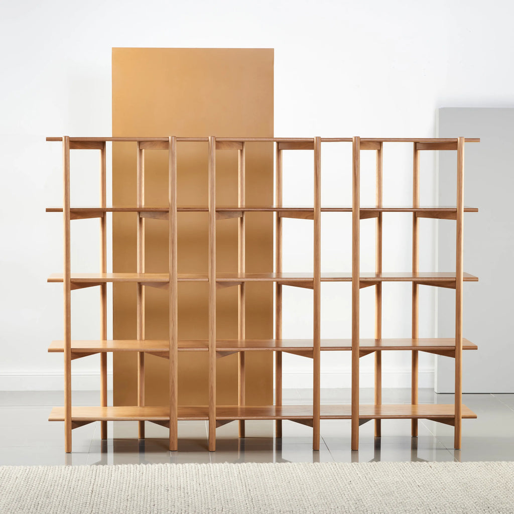 Olivia Modular Shelf Triple 85" x 14" x 62" Solid American Oak