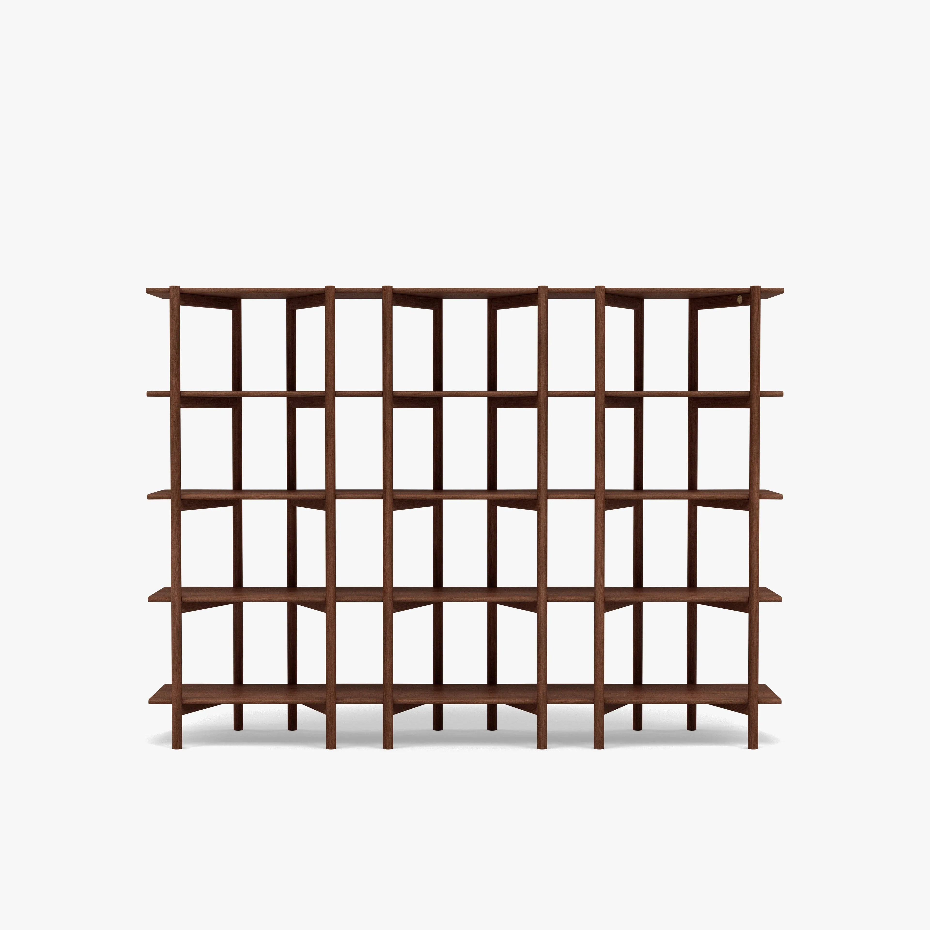 Olivia Modular Shelf Triple 85" x 14" x 62" Solid American Walnut