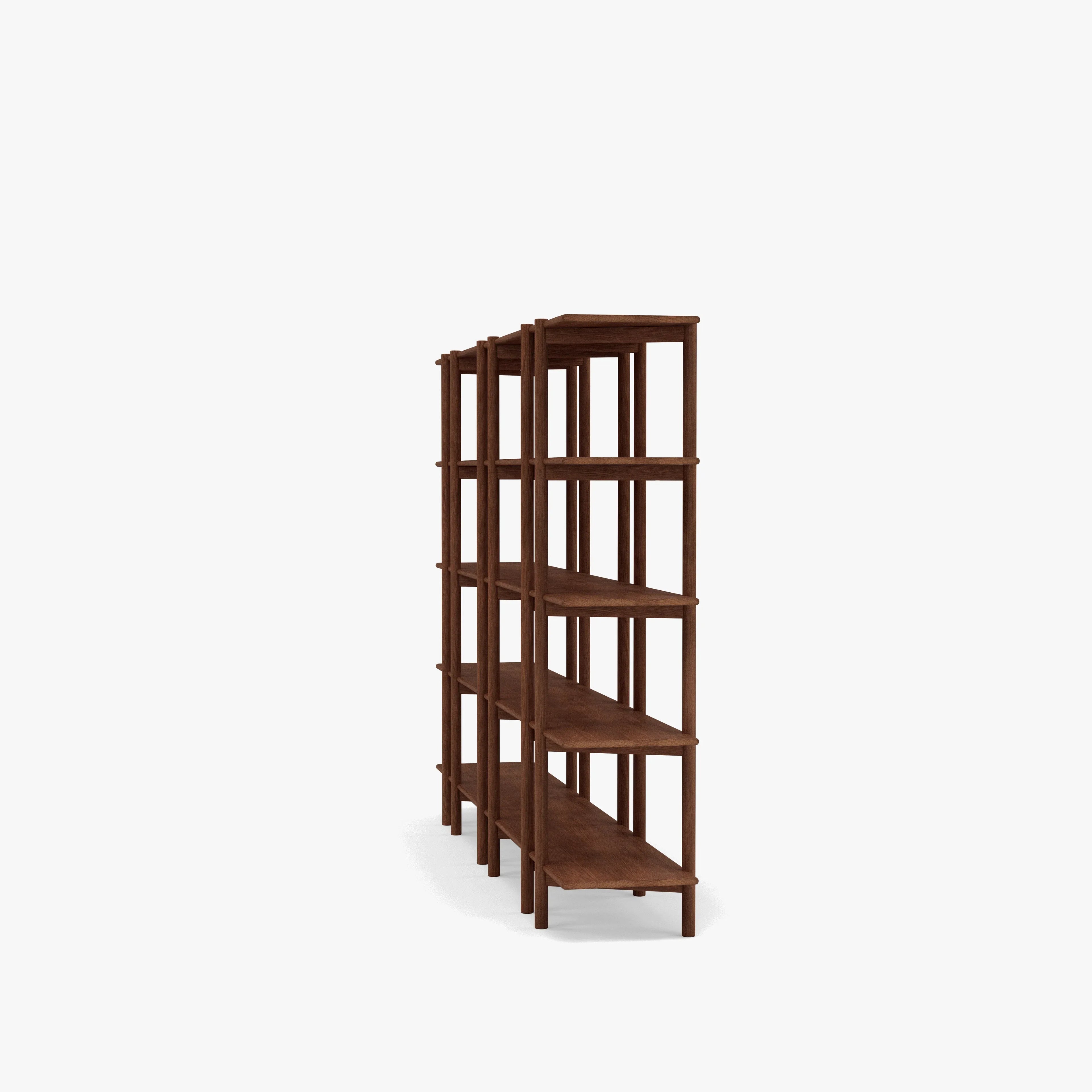Olivia Modular Shelf Triple 85" x 14" x 62" Solid American Walnut