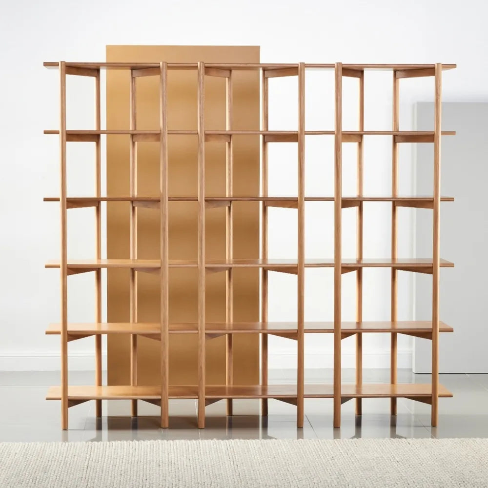 Olivia Modular Shelf Triple 85" x 14" x 76" Solid American Oak