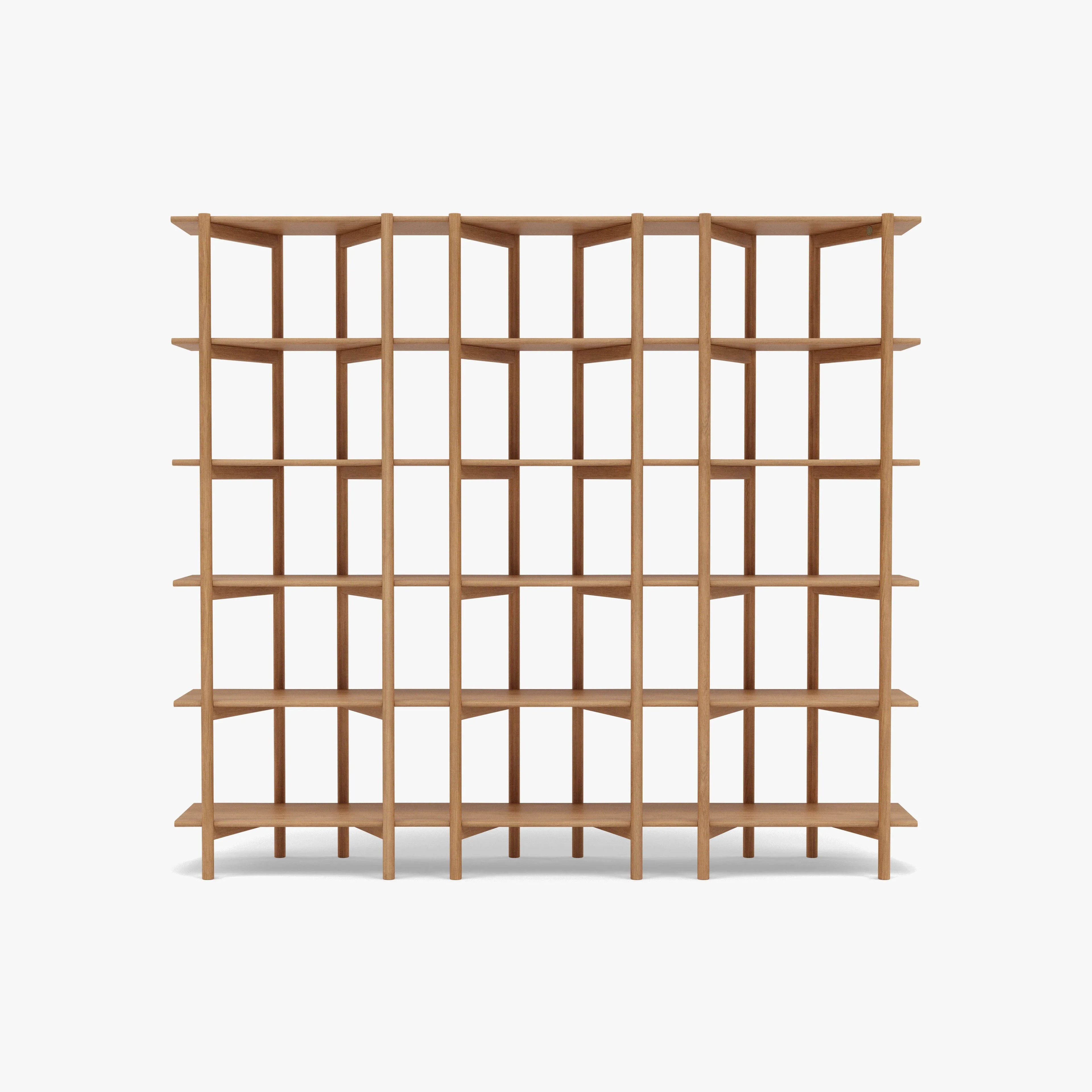 Olivia Modular Shelf Triple 85" x 14" x 76" Solid American Oak