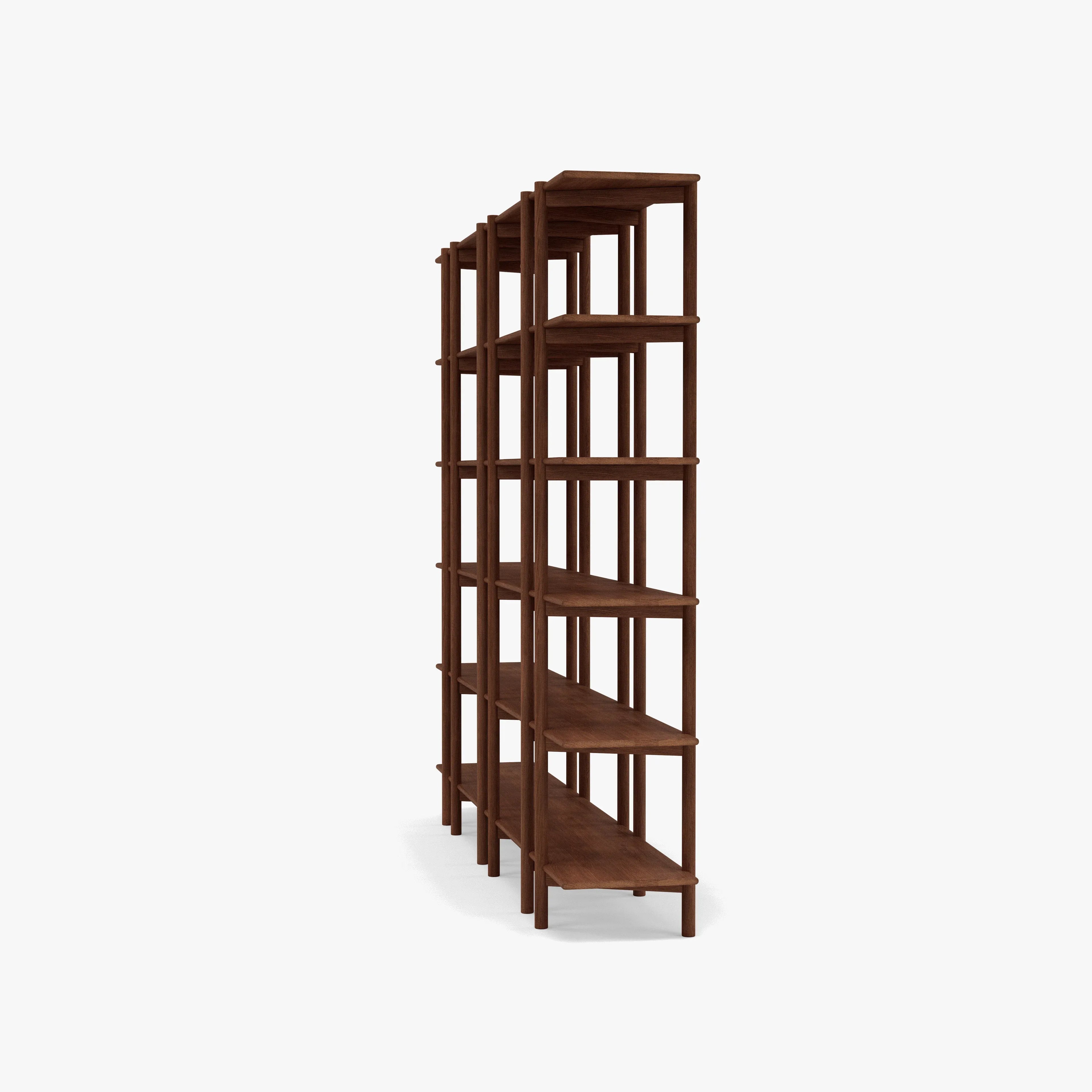 Olivia Modular Shelf Triple 85" x 14" x 76" Solid American Walnut