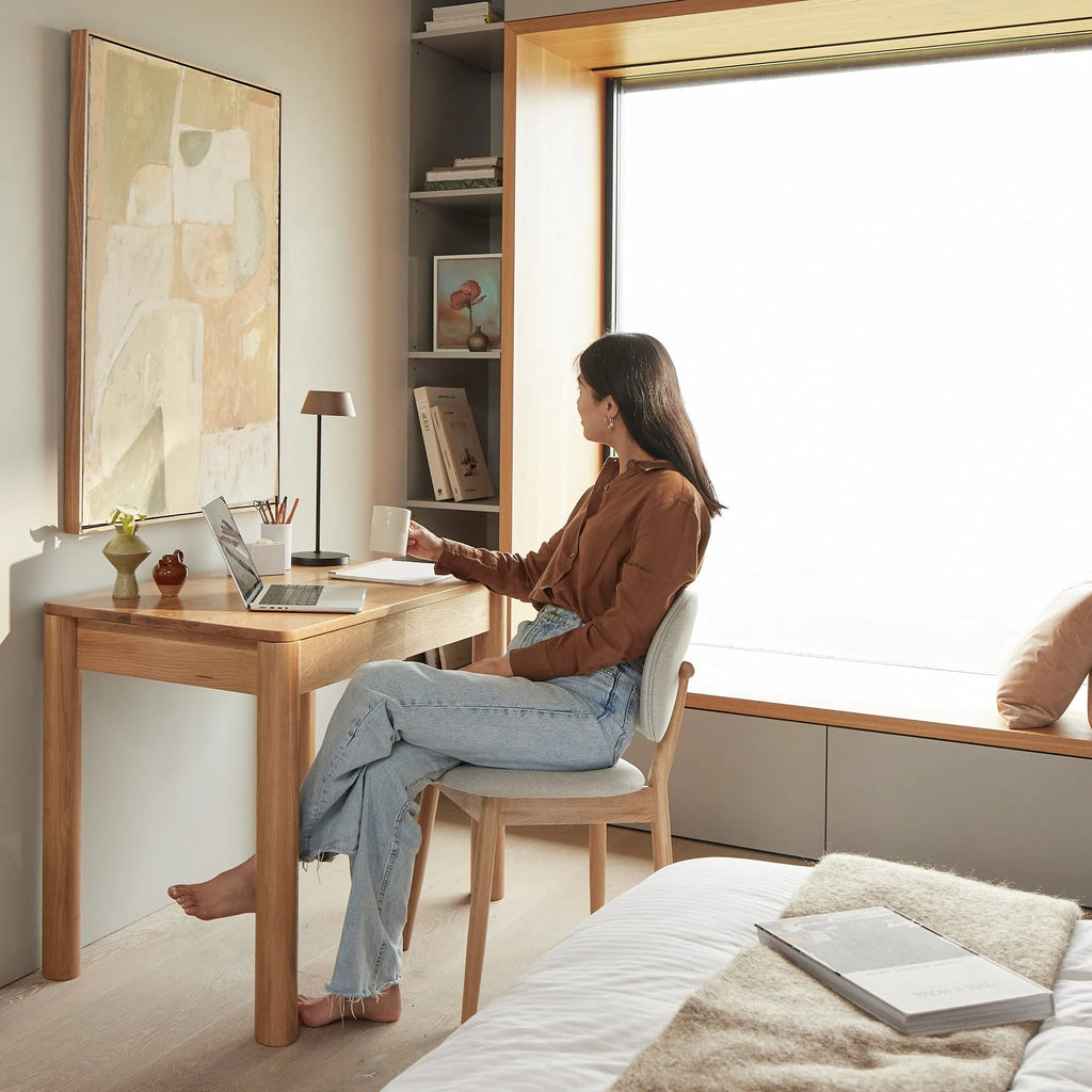 Olivia Office Desk Solid American Oak