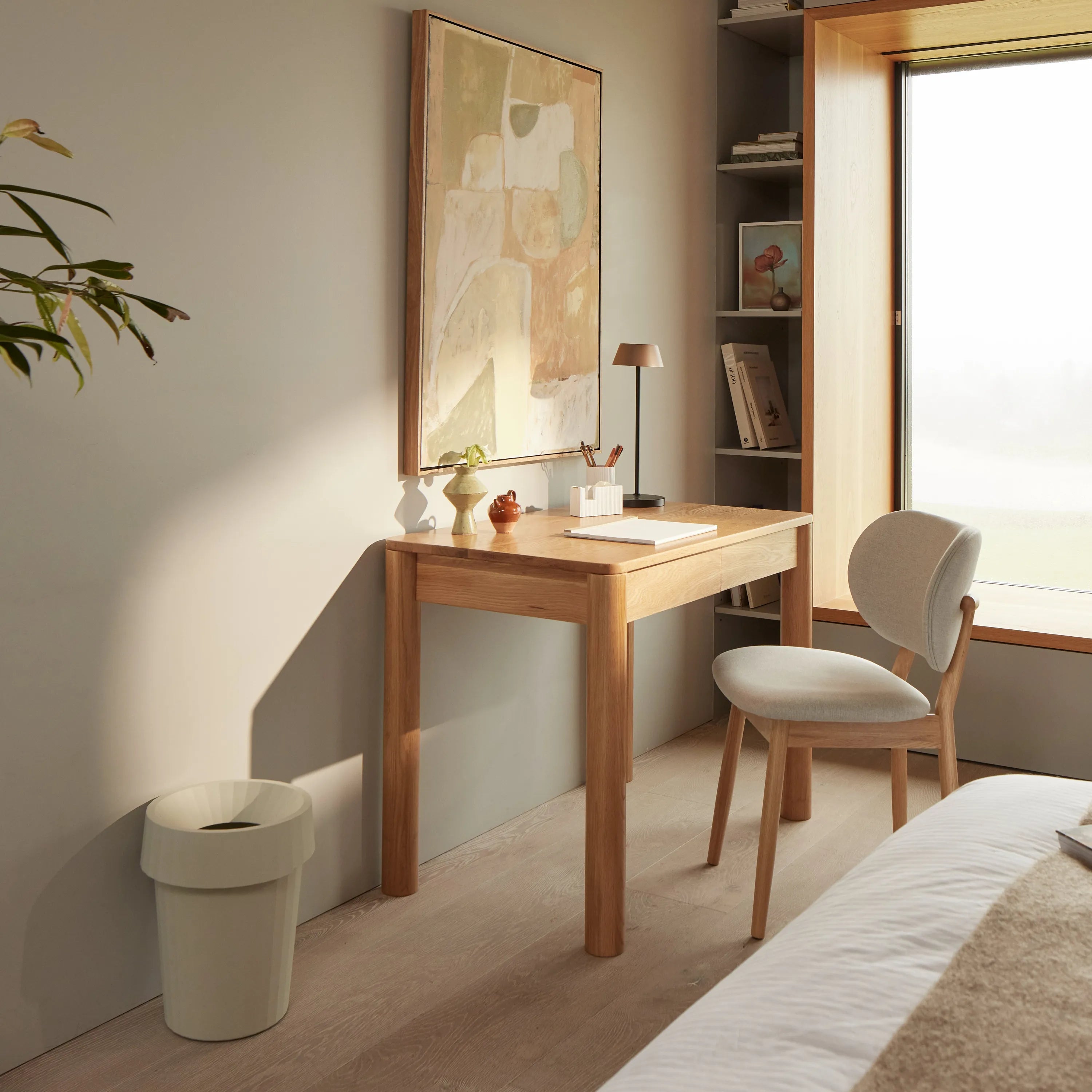 Olivia Office Desk Solid American Oak