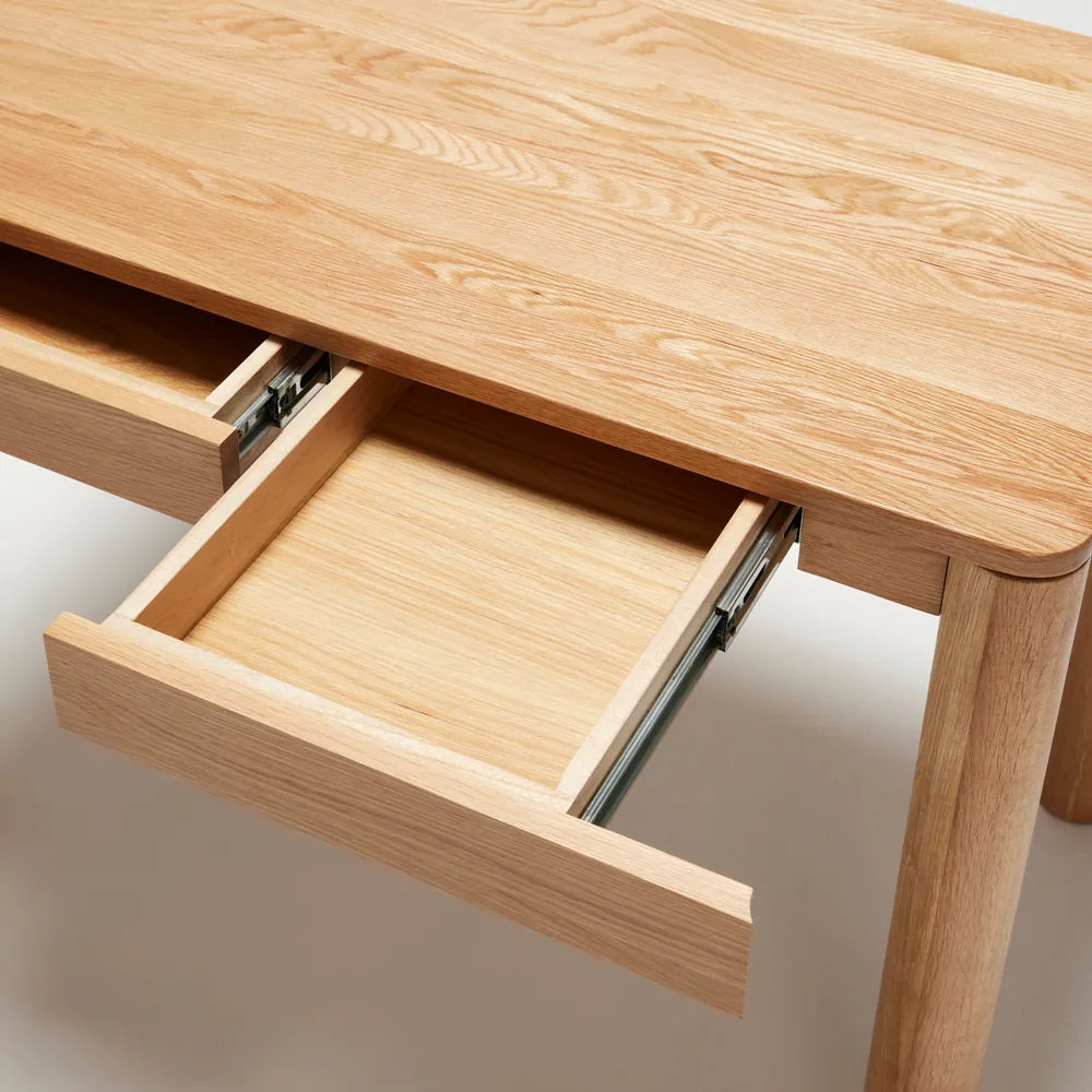 Olivia Office Desk Solid American Oak