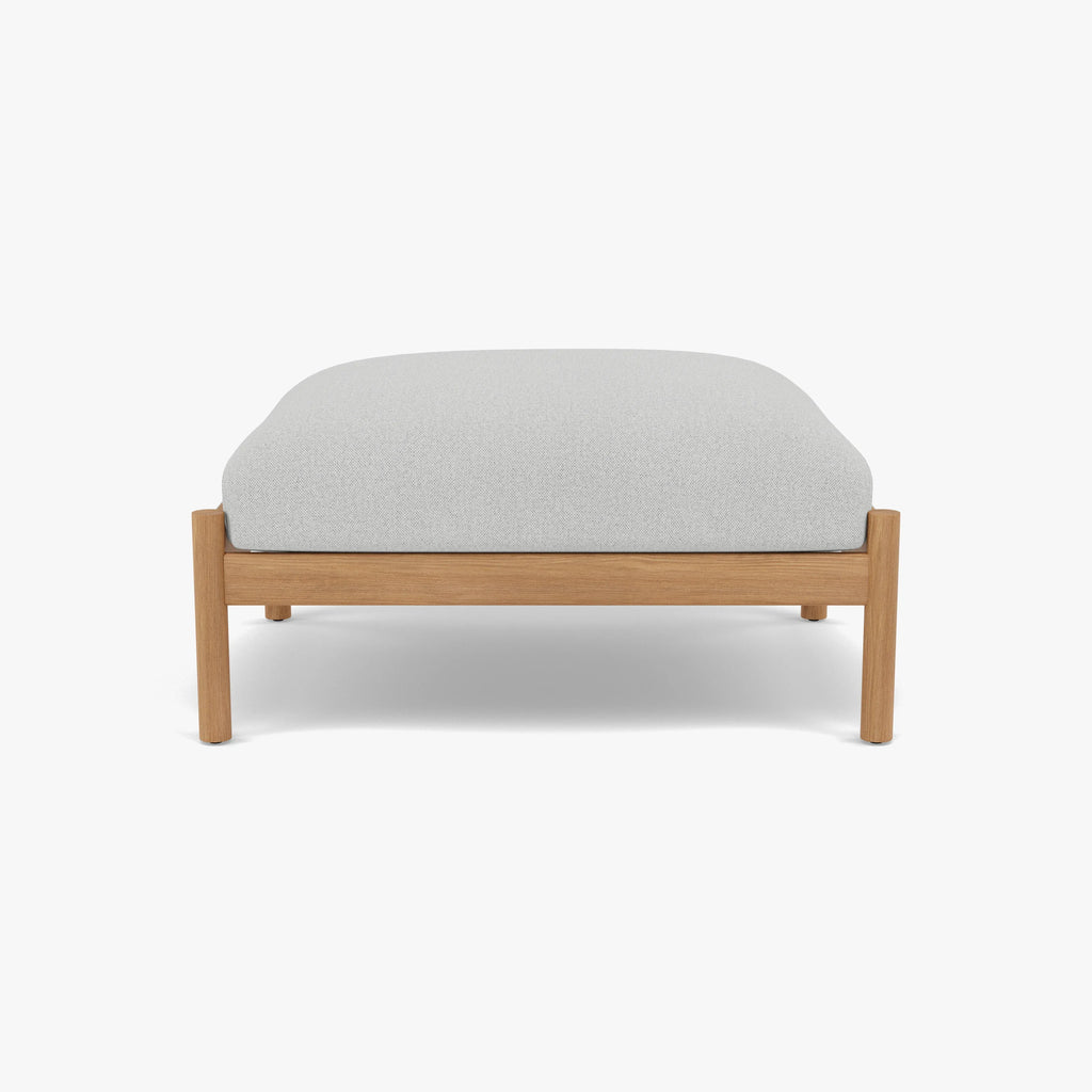 Olivia Ottoman Soft Gray Fabric Solid American Oak