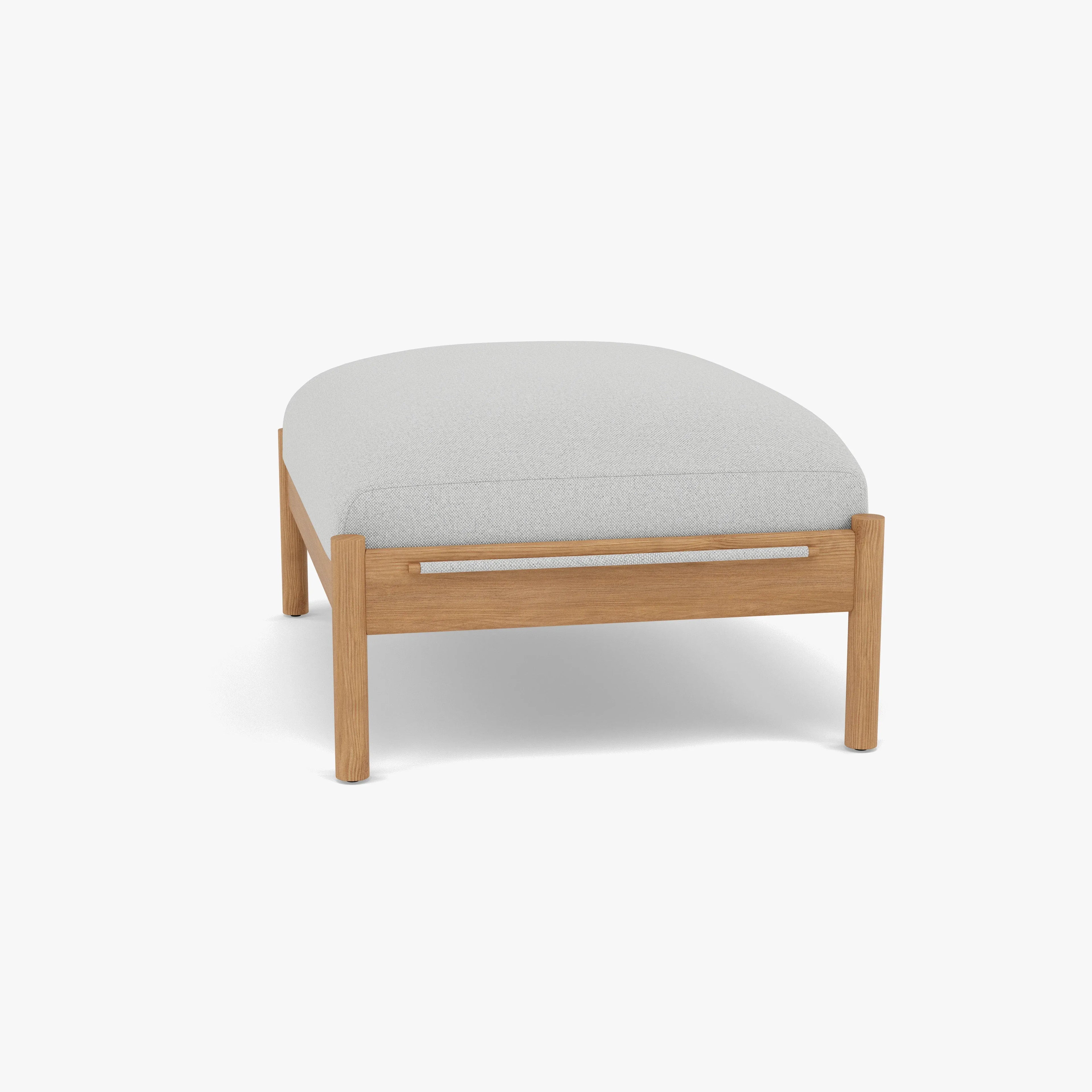 Olivia Ottoman Soft Gray Fabric Solid American Oak