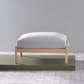 Olivia Ottoman Soft Gray Fabric Solid American Oak