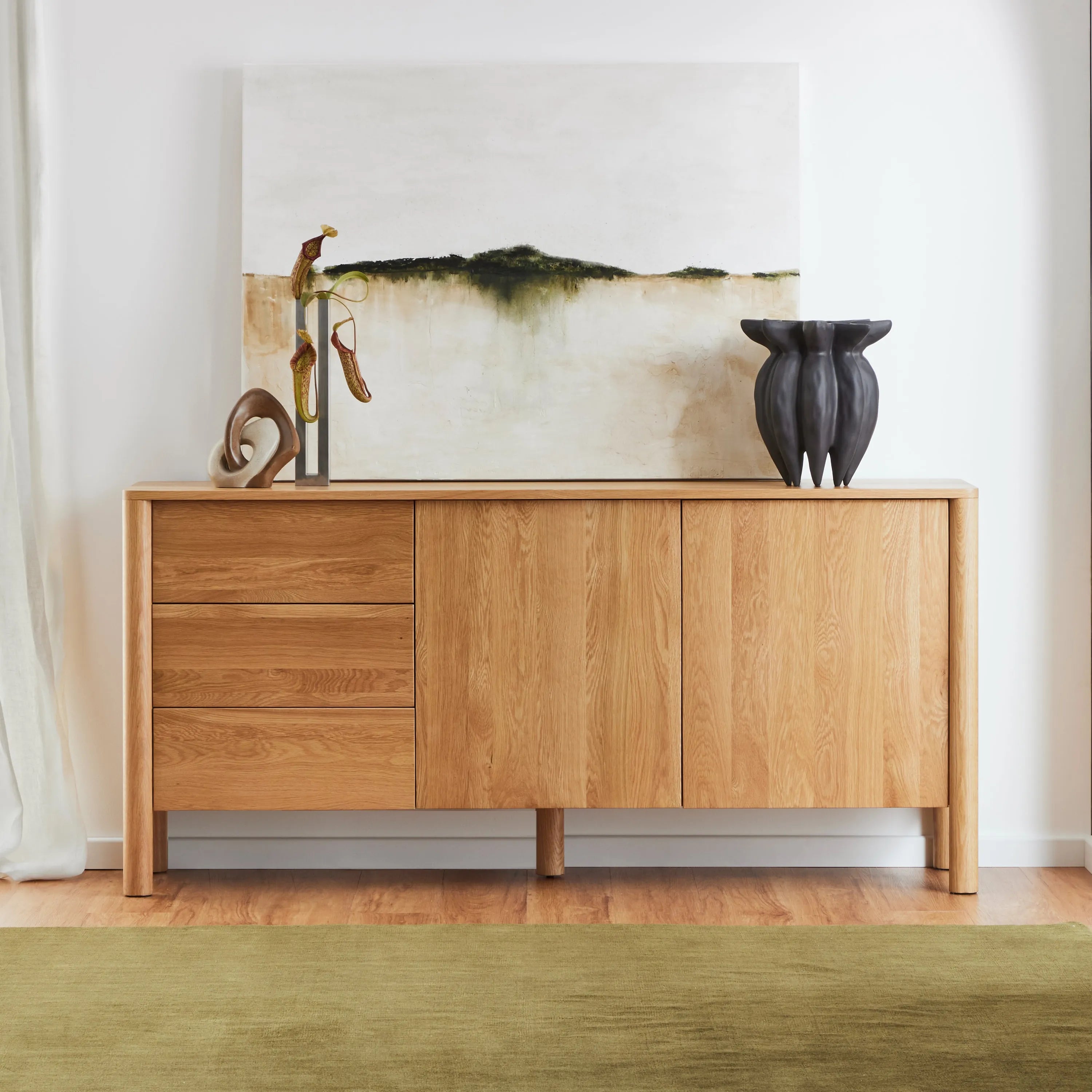 Olivia Sideboard 71" x 18" Solid American Oak