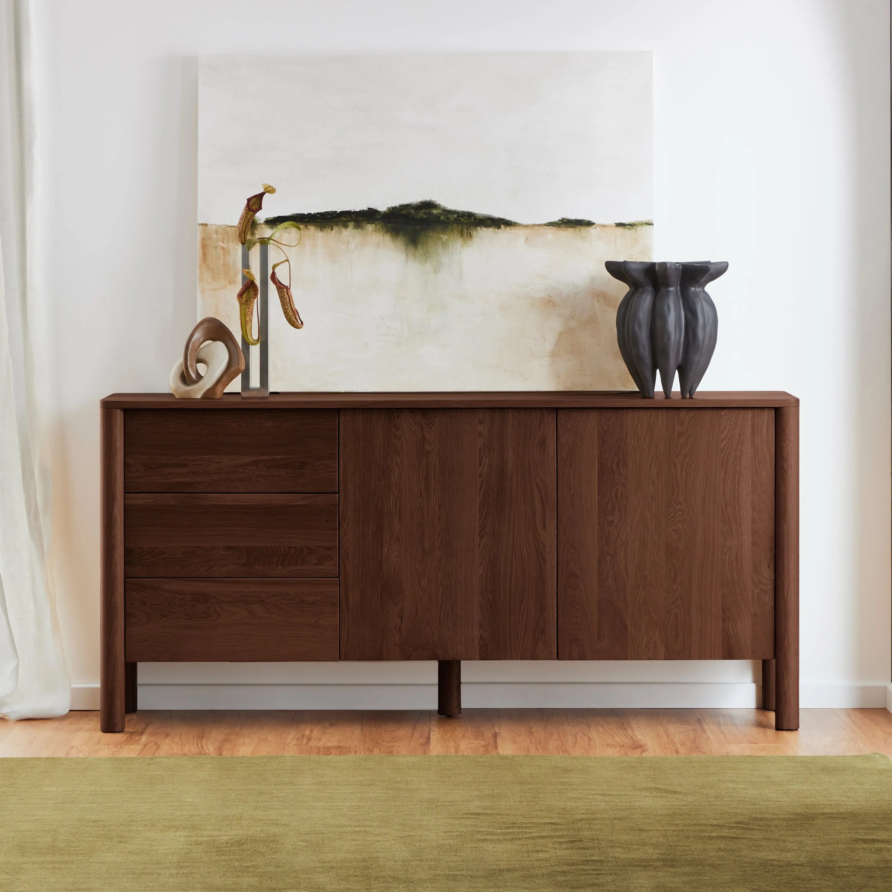 Olivia Sideboard 71" x 18" Solid American Walnut