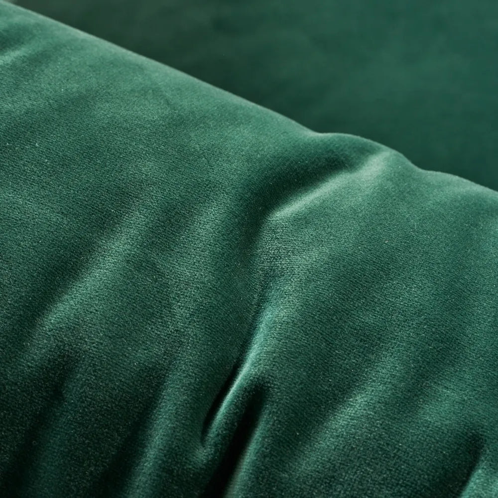 Olivia Sofa 2-Seater Racing Green Velvet Solid American Walnut