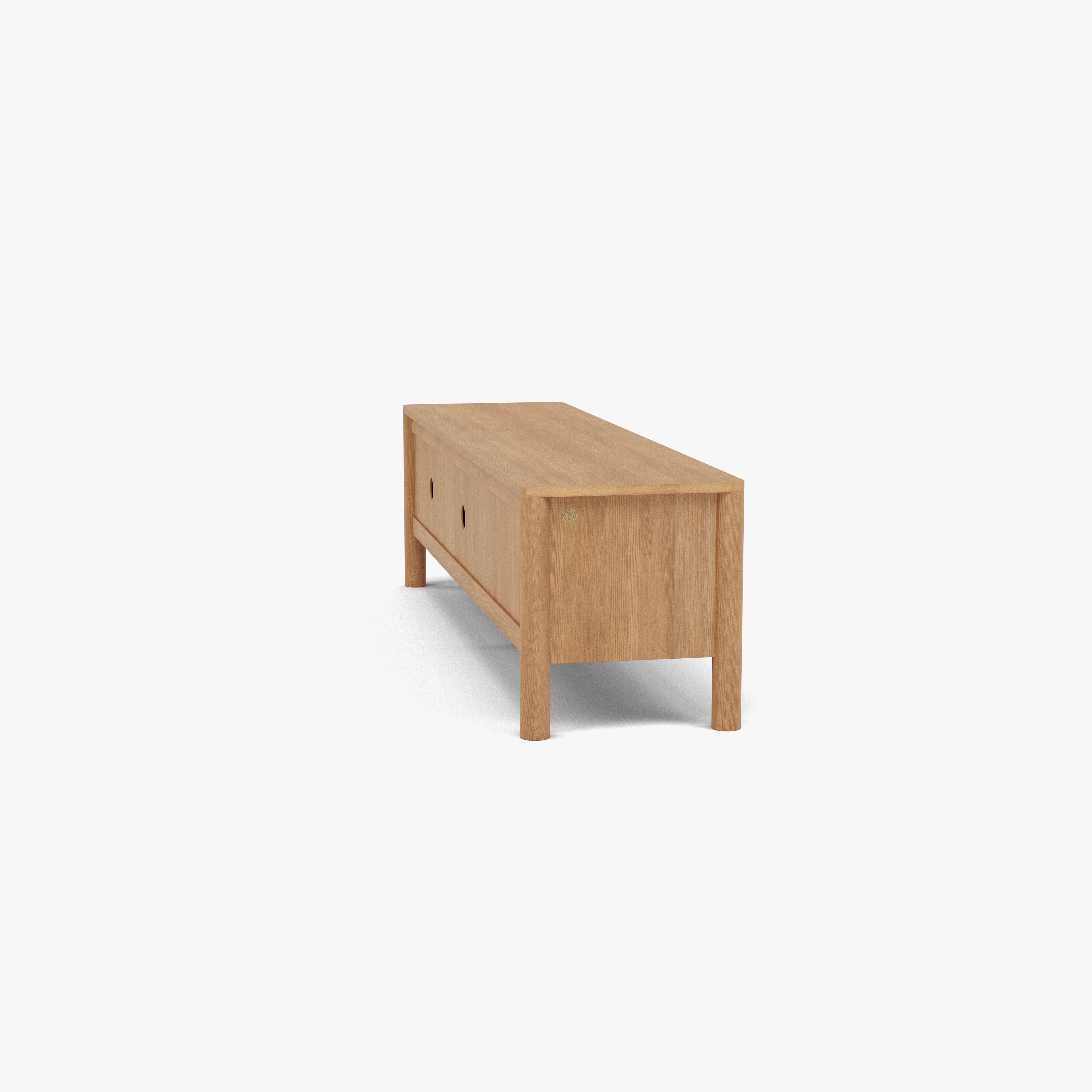 Olivia TV and Media Console 71" x 18" Solid American Oak