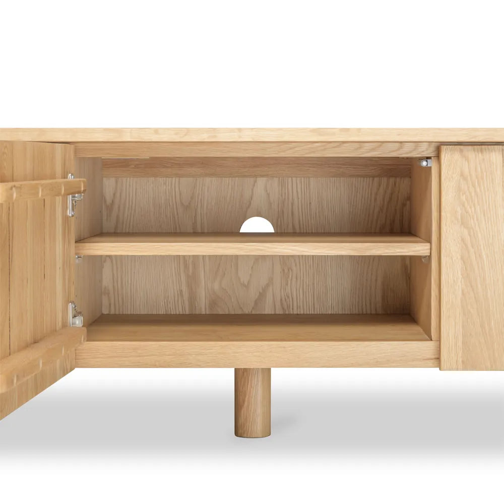 Olivia TV and Media Console 71" x 18" Solid American Oak