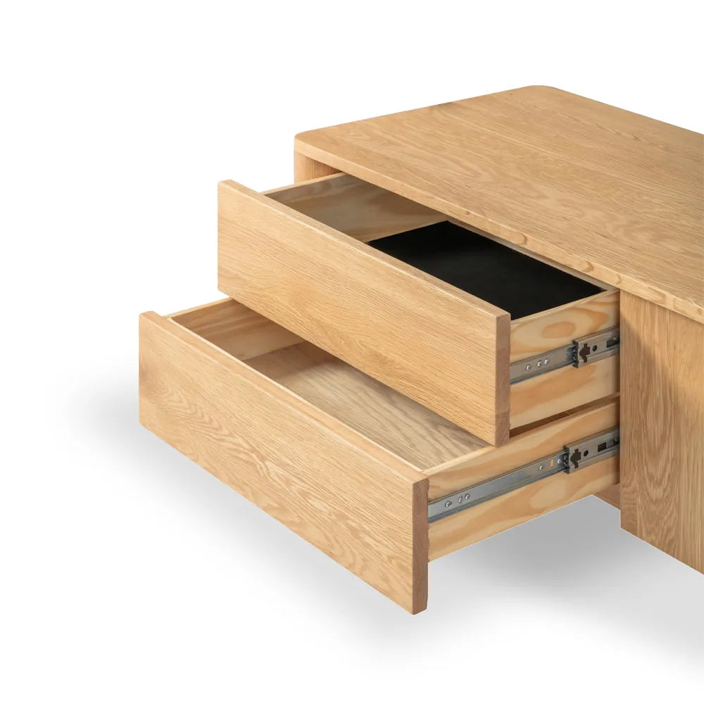 Olivia TV and Media Console 71" x 18" Solid American Oak